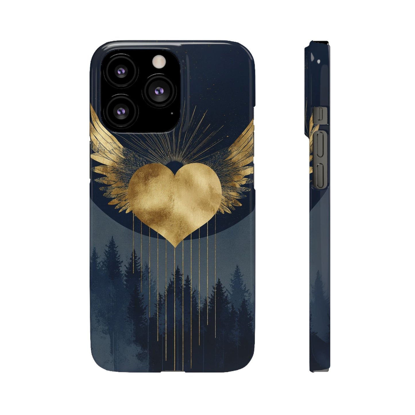 Heart Wing Snap Case, Elegant Phone Cover, Unique Gift, Artistic Accessory, Protective Case for Love and Romance