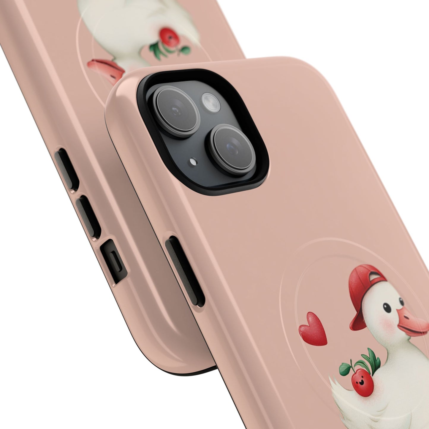 Duck Skateboard Magnetic Phone Case — Cute Pink Protective iPhone Cover