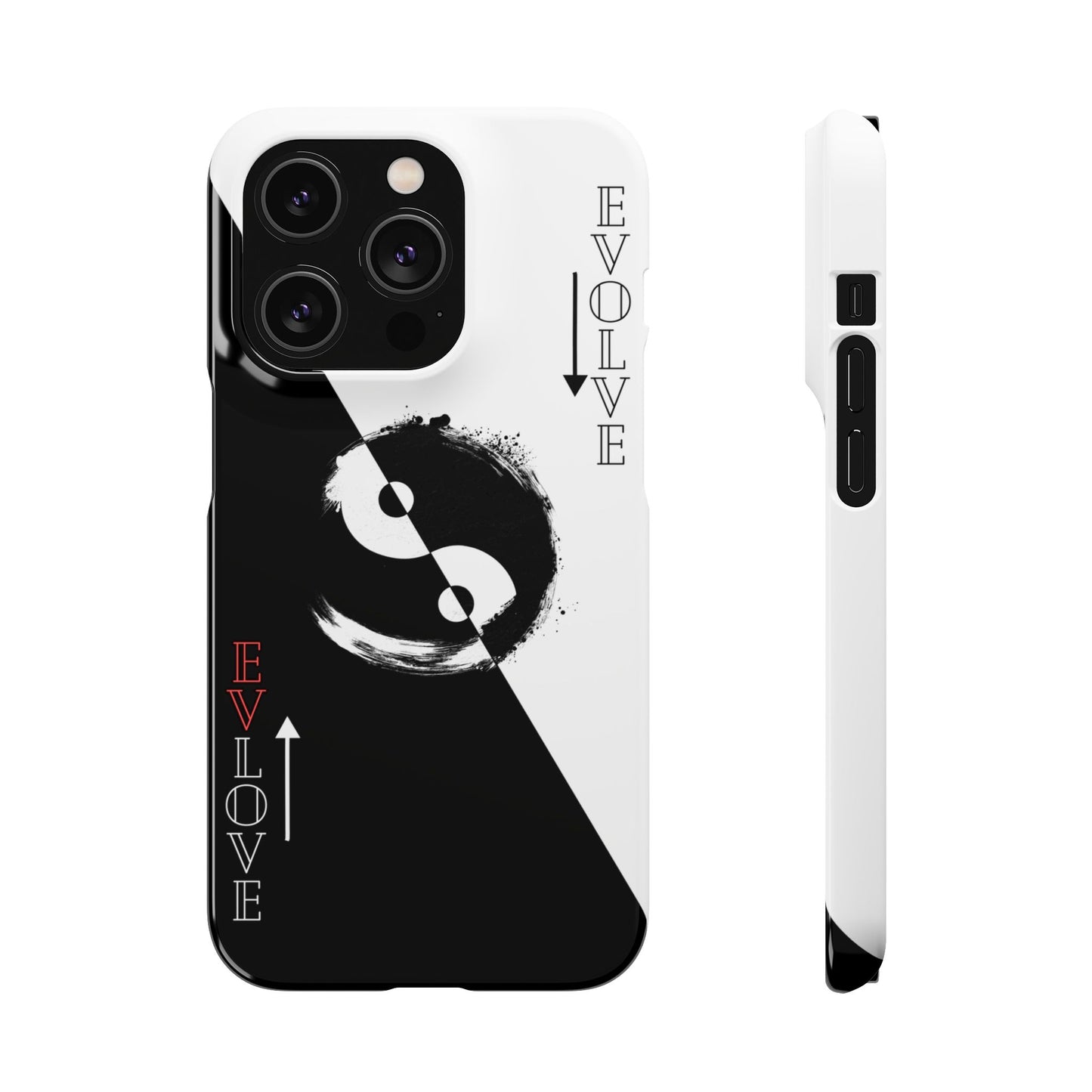 Yin Yang Evolve Black and White Snap Case Cover for iPhone and Samsung