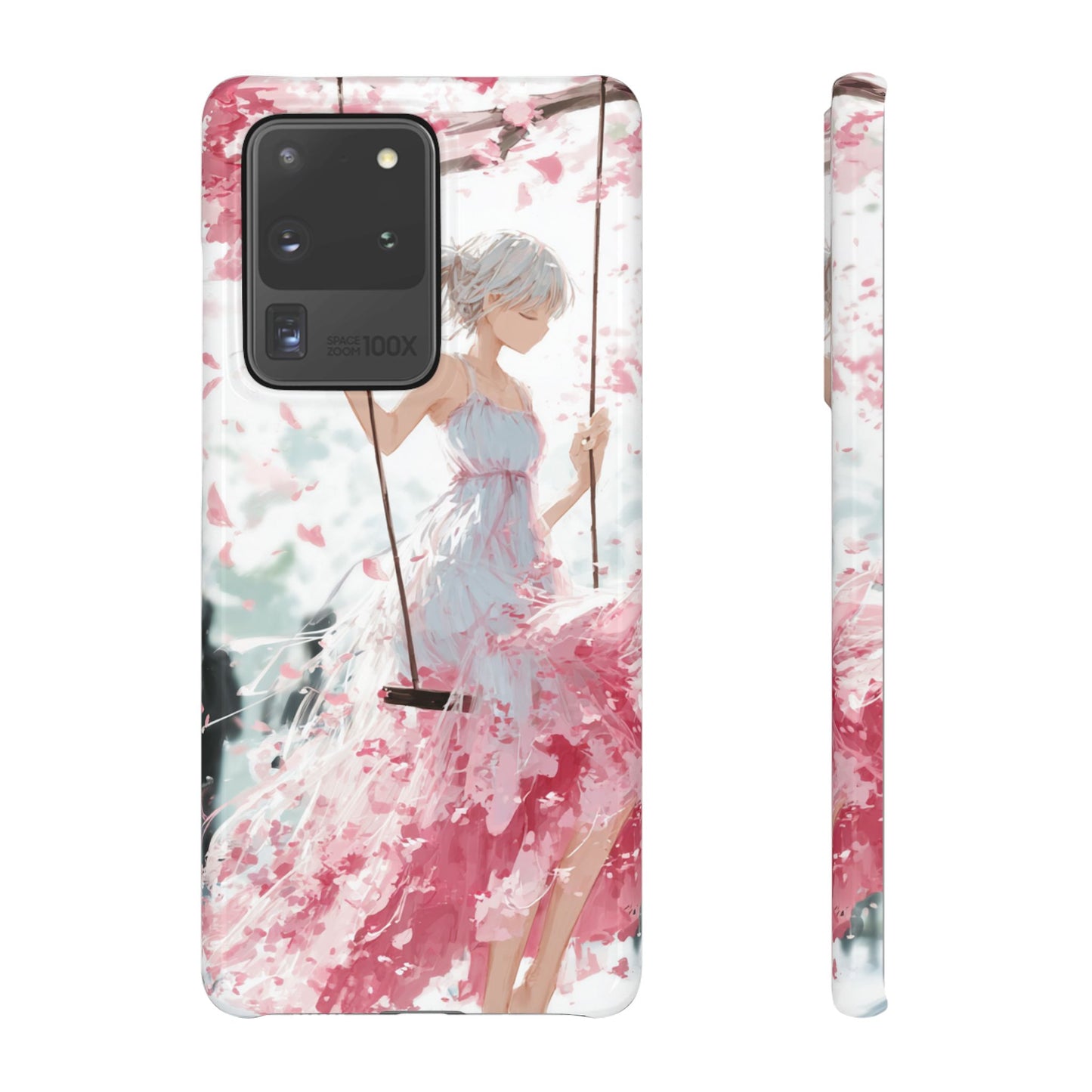 Elegant Floral Snap Cases for iPhone, Personalized Phone Covers, Cute Spring Gifts, Anime Aesthetic Accessories, Flower-themed Cell [...]