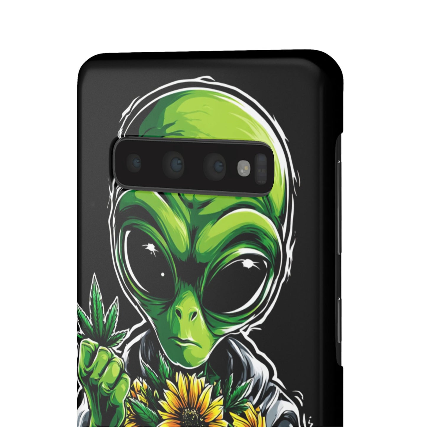Alien Floral Snap Cases, Fun Phone Case, Gifts for Sci-Fi Lovers, Cute Alien Decor, Unique Tech Accessories