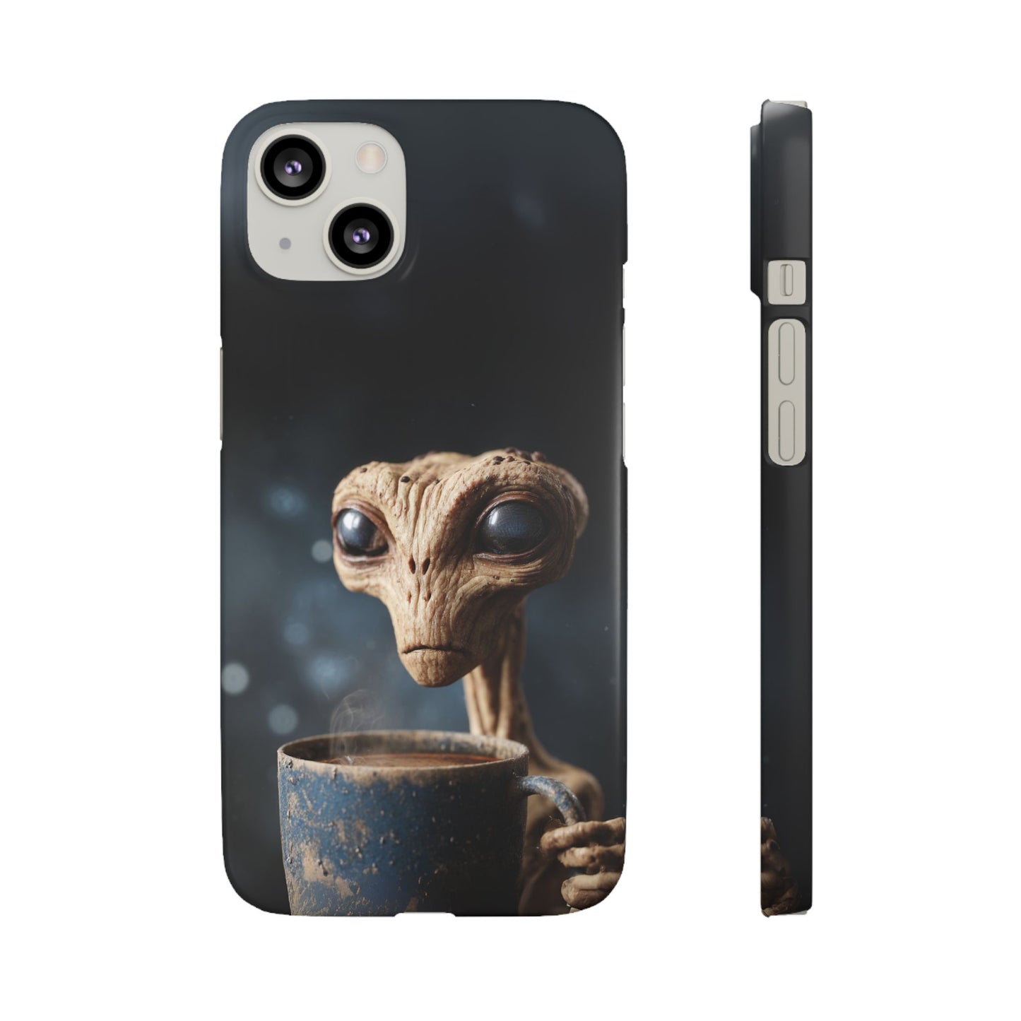 Alien Coffee Snap Case, Unique Phone Cover, Pop Culture Accessory, Gift for Sci-Fi Lovers, Customizable Phone Case