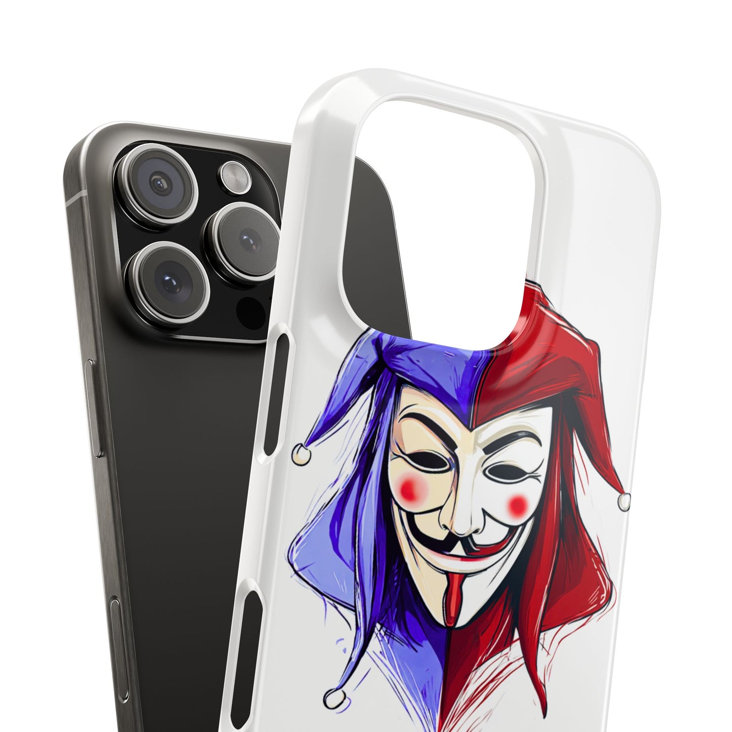 Joker & Anonimous Reunited Guy Fawkes Art Snap Case and Protective Phone Cover For iPhone and Samsung