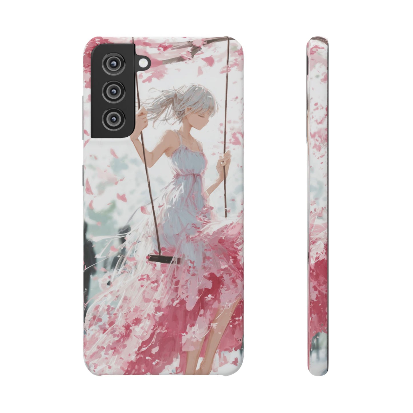 Elegant Floral Snap Cases for iPhone, Personalized Phone Covers, Cute Spring Gifts, Anime Aesthetic Accessories, Flower-themed Cell [...]