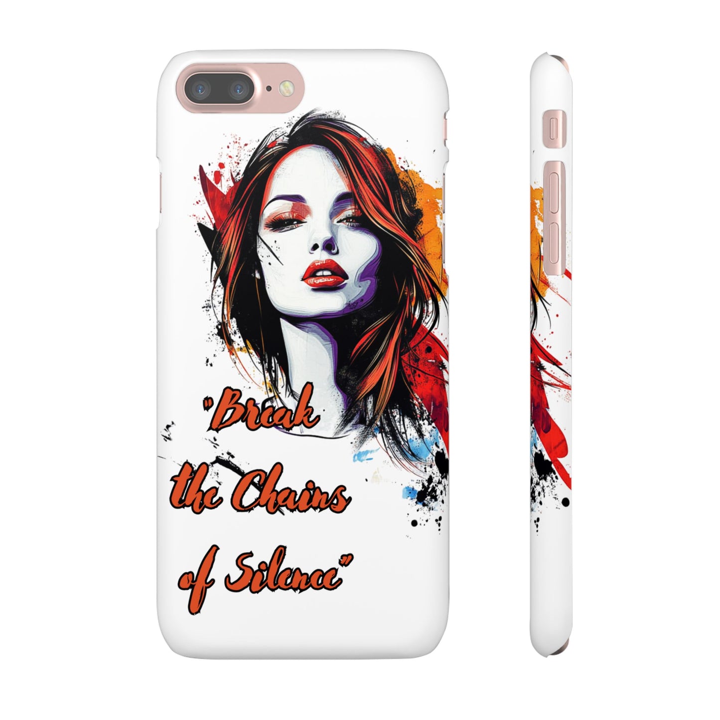 Empowering Art Snap Cases, Phone Cover, Break the Chains of Silence, Unique Gift, Inspirational Tech Accessories