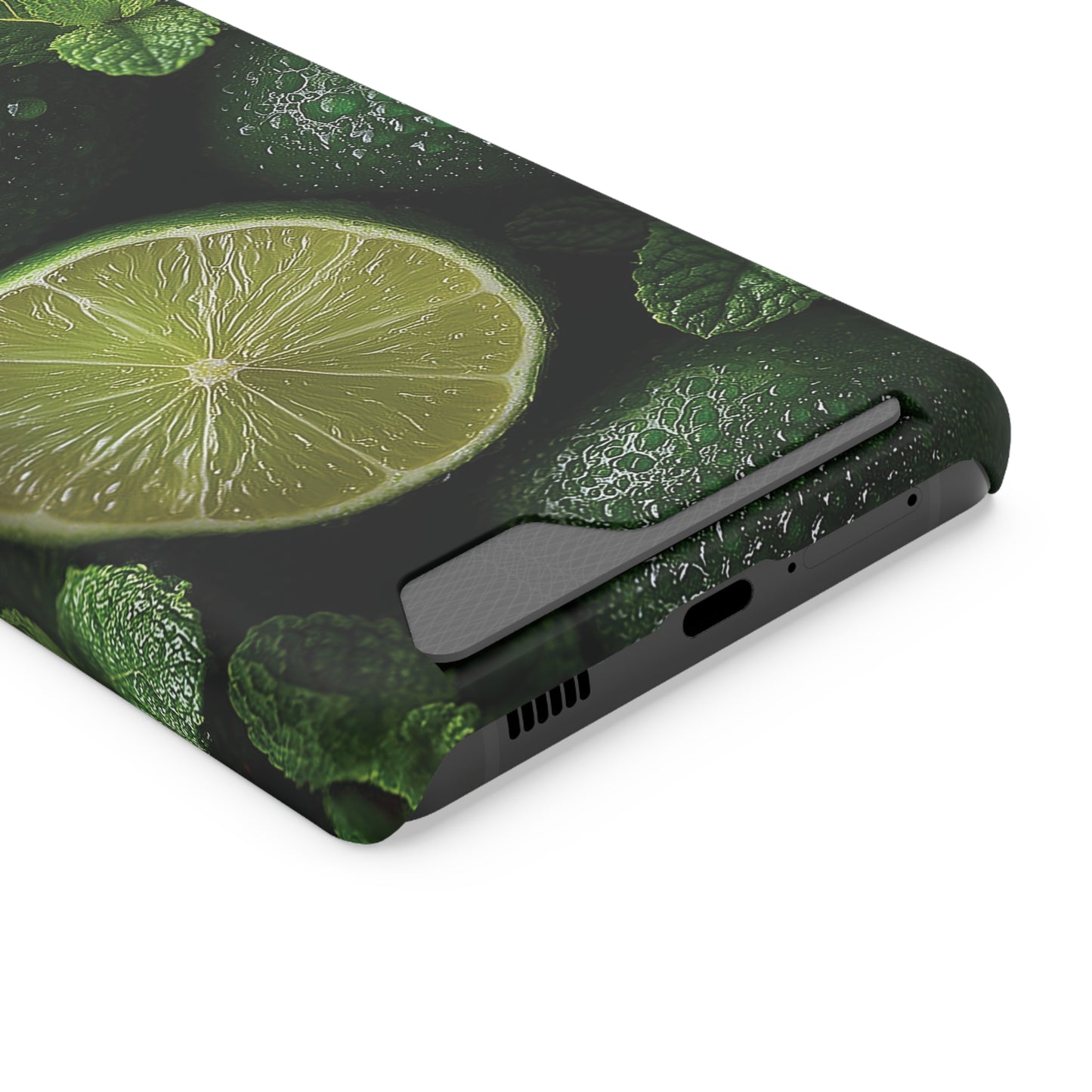 Fresh Lime Phone Case with Card Holder, Citrus Design, Perfect Gift for Summer, Stylish and Functional, Eco-friendly Accessories, [...]