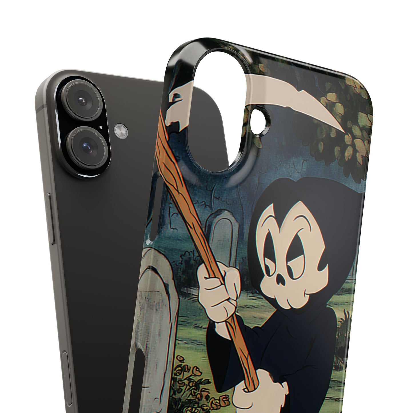 Grim Reaper Snap Case, Halloween Phone Case, Cute Death Phone Cover, Spooky Accessories, Unique Phone Protector