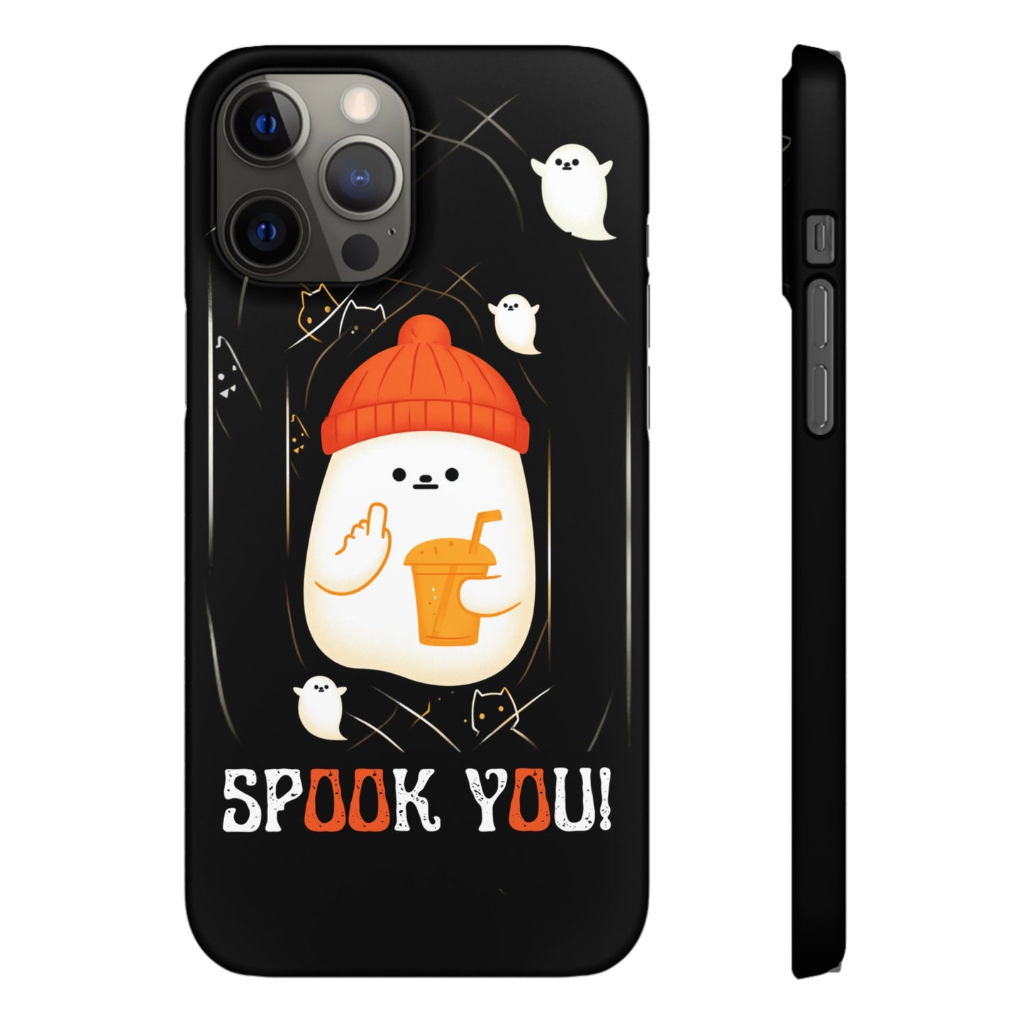 Spook You Halloween Ghost Snap Case Kawaii Protective Phone Cover for iPhone and Samsung