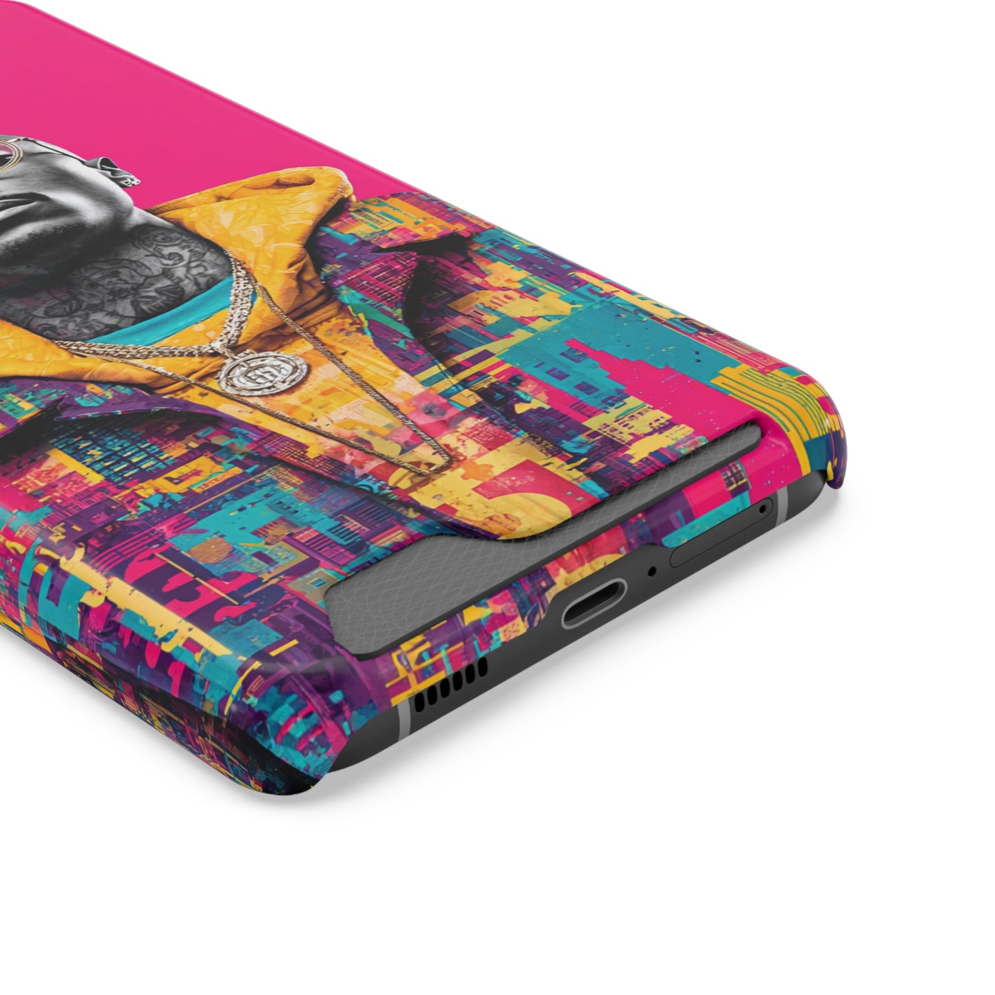 Vibrant Phone Case With Card Holder - Retro Style, Hip Hop Lover's Accessory, Colorful Gift, Music Enthusiast Essential, Unique Phone [...]