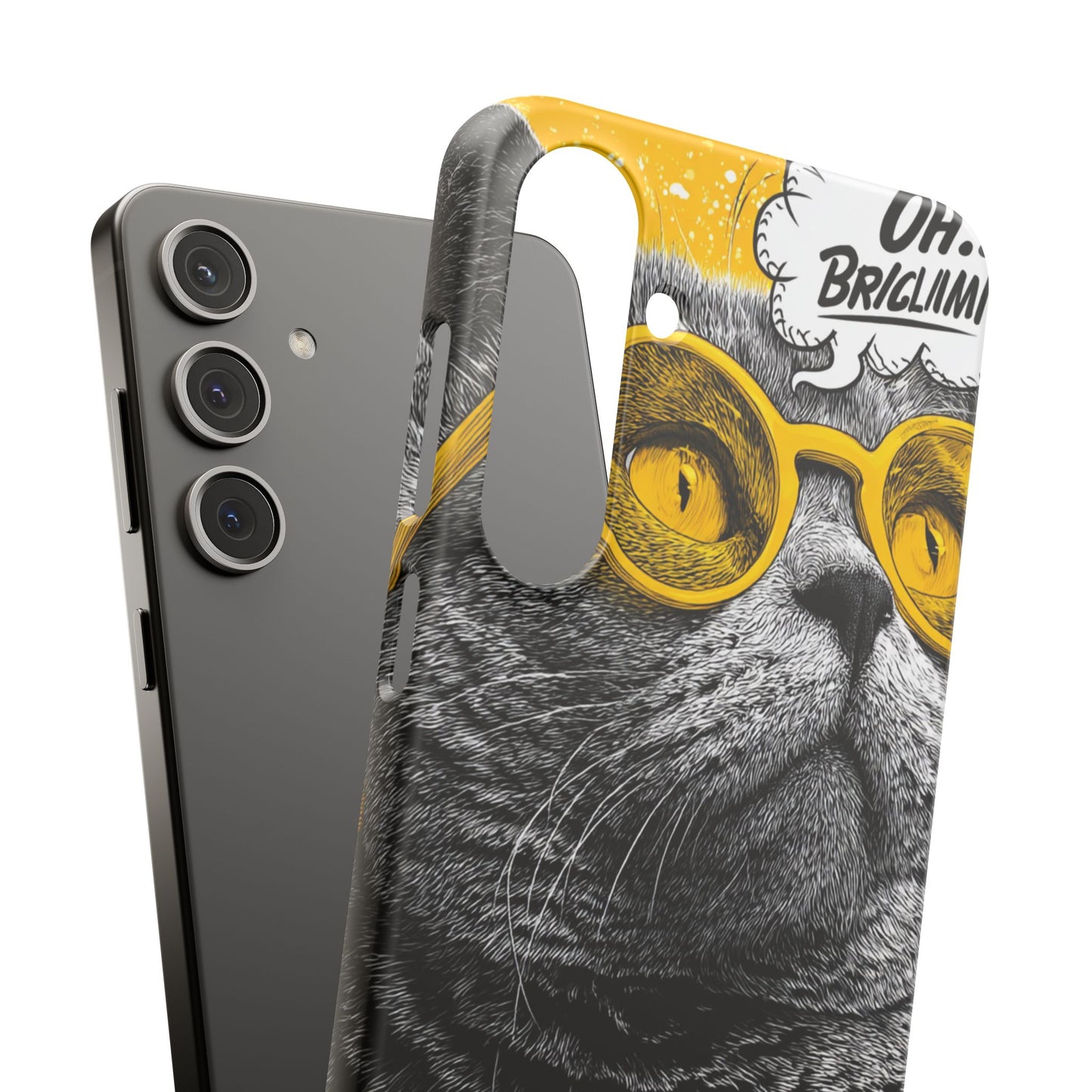 Playful Cat Snap Case - Quirky Phone Cover for Cat Lovers, Gift for Pet Enthusiasts, Funny Accessory for Any Occasion