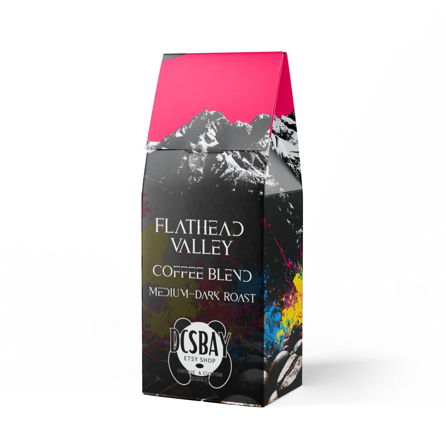 Flathead Valley Coffee Blend (Medium-Dark Roast) 12oz Pack - Baker's Chocolate & Caramelized Sugar Notes