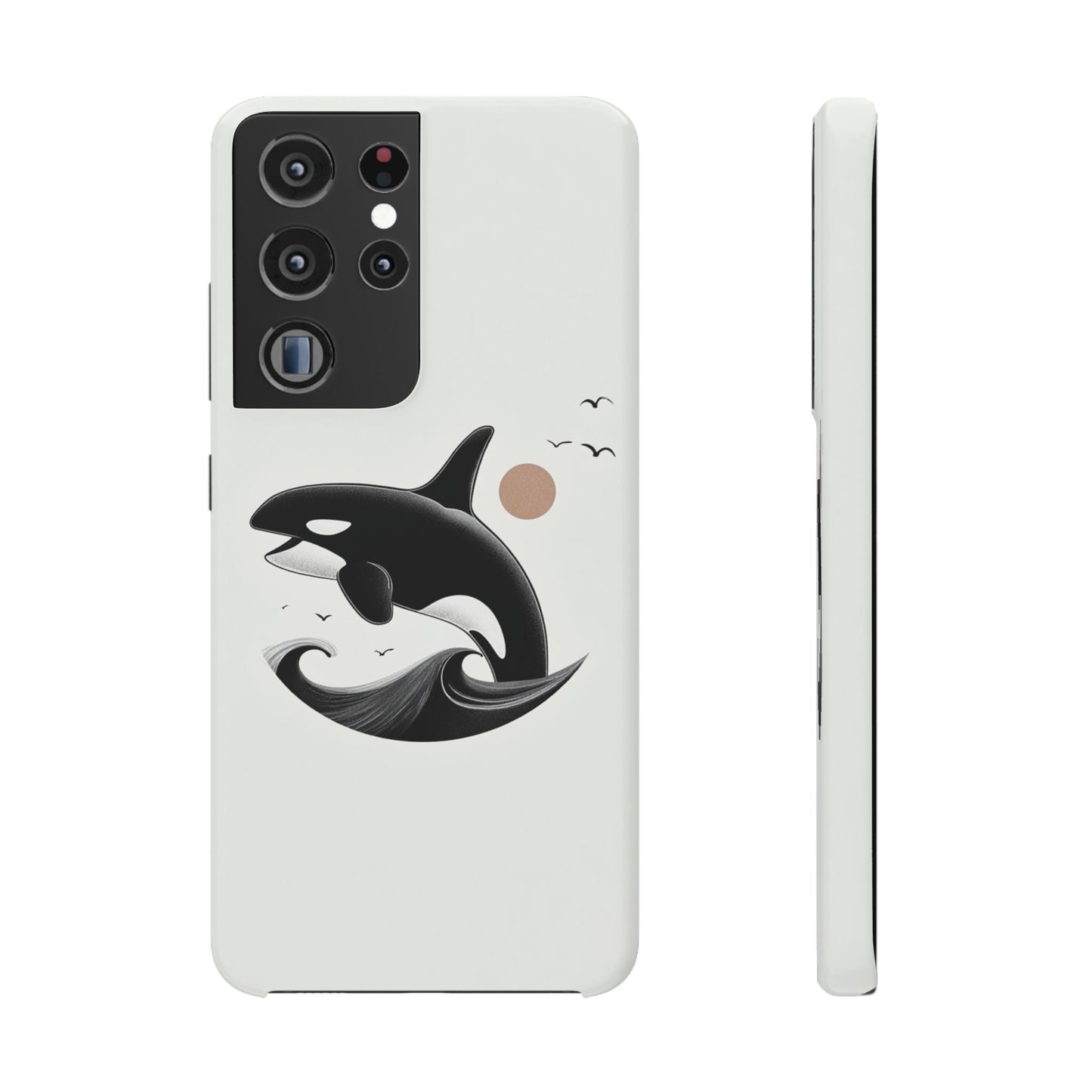 Whale Splash Phone Case | Ocean Lover Gift, Marine Art, Snap Cases, Cute Whale Design, Custom Phone Accessories
