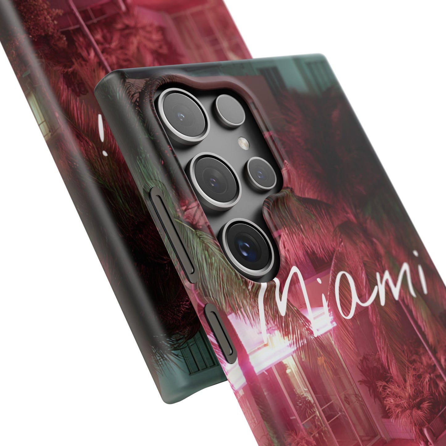 Miami Vibes Snap Case, Tropical Phone Cover, Summer Accessory, Gift for Travel Lovers, Neon Aesthetic, Beach-themed Tech