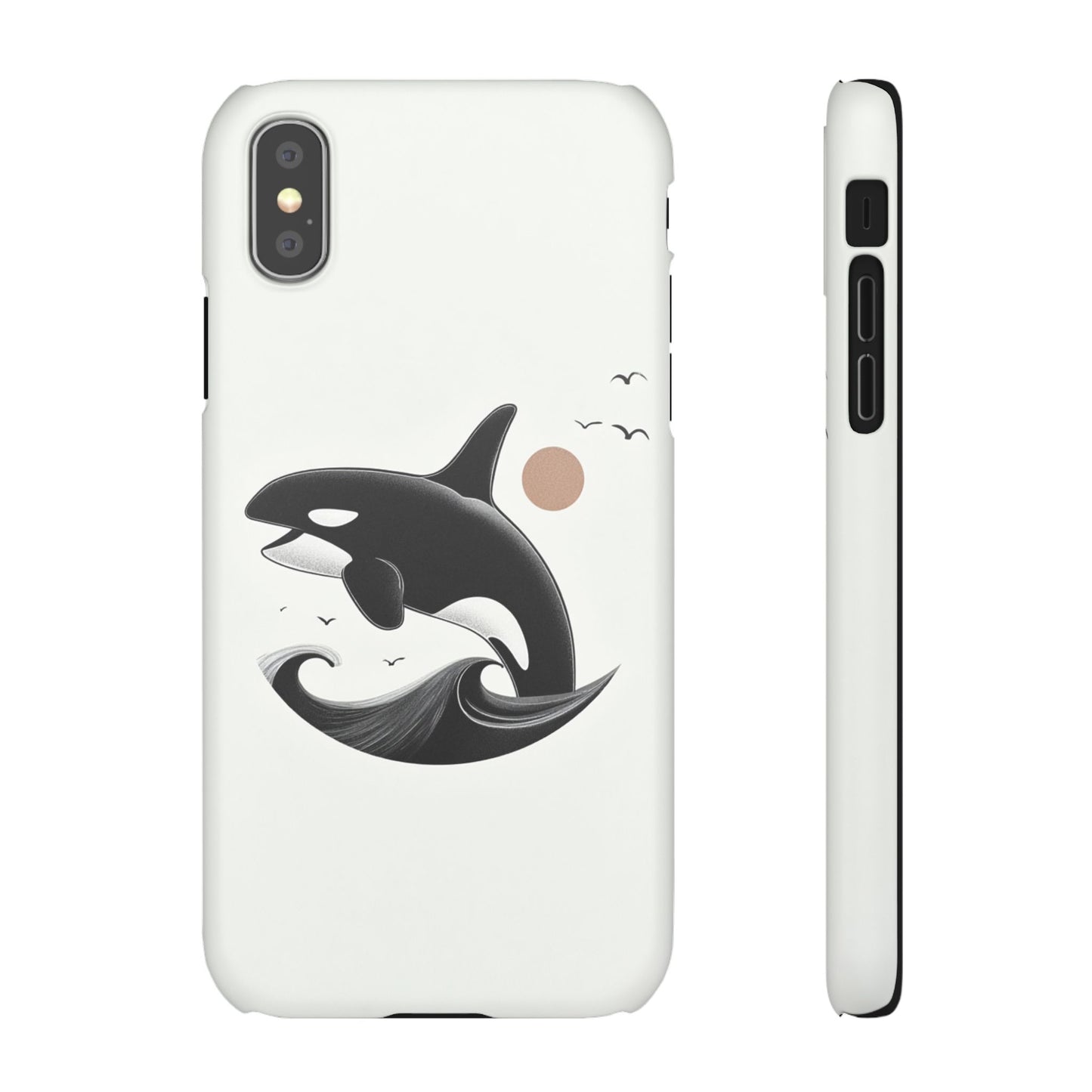 Whale Splash Phone Case | Ocean Lover Gift, Marine Art, Snap Cases, Cute Whale Design, Custom Phone Accessories