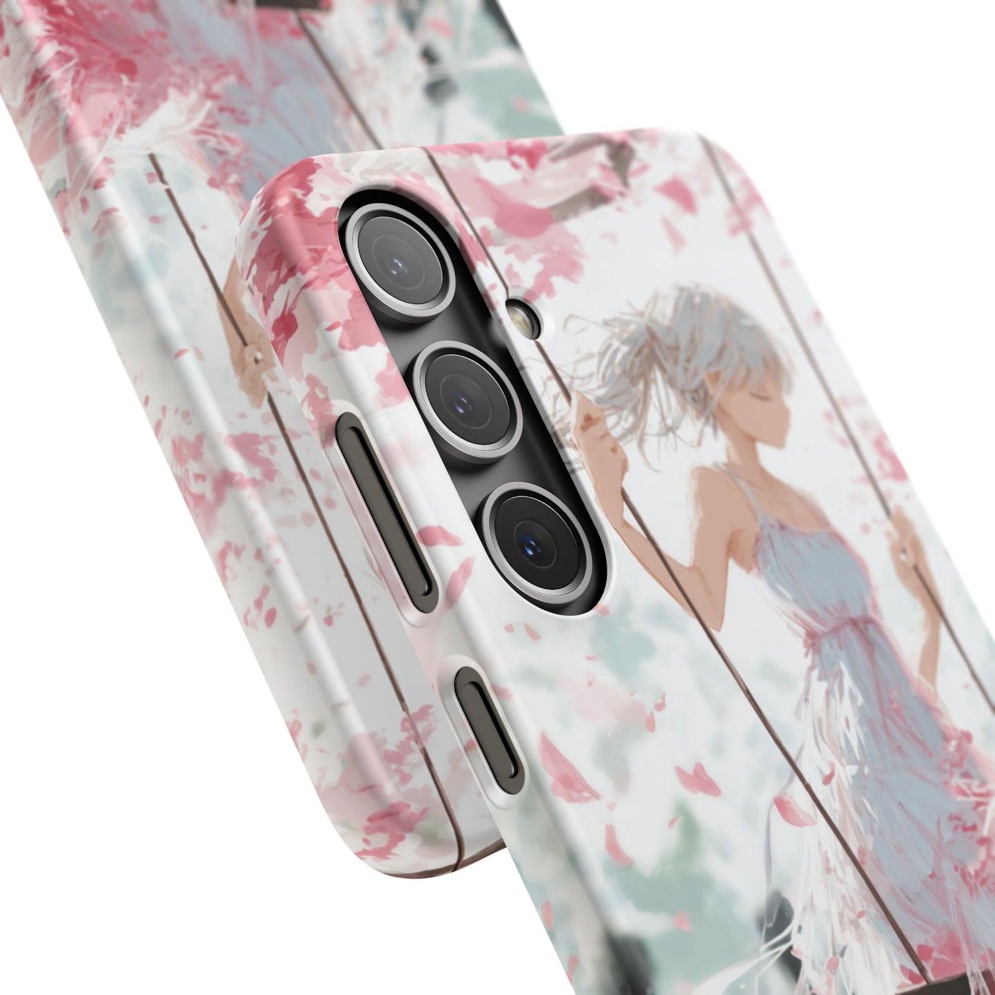 Elegant Floral Snap Cases for iPhone, Personalized Phone Covers, Cute Spring Gifts, Anime Aesthetic Accessories, Flower-themed Cell [...]