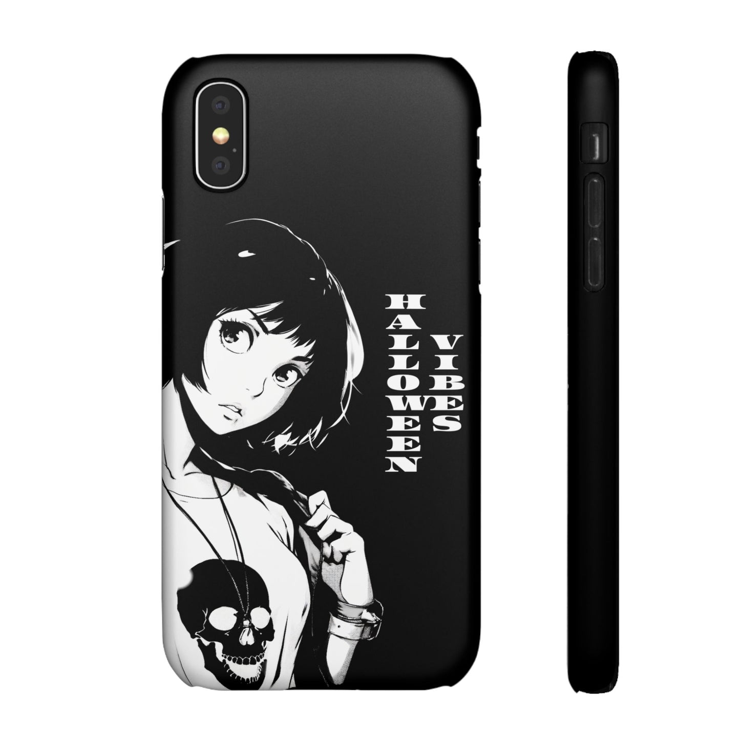 Halloween Vibes Snap Case Black and White Protective Phone Cover for iPhone and Samsung