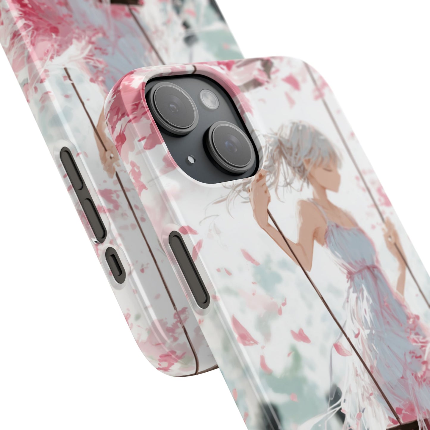 Elegant Floral Snap Cases for iPhone, Personalized Phone Covers, Cute Spring Gifts, Anime Aesthetic Accessories, Flower-themed Cell [...]
