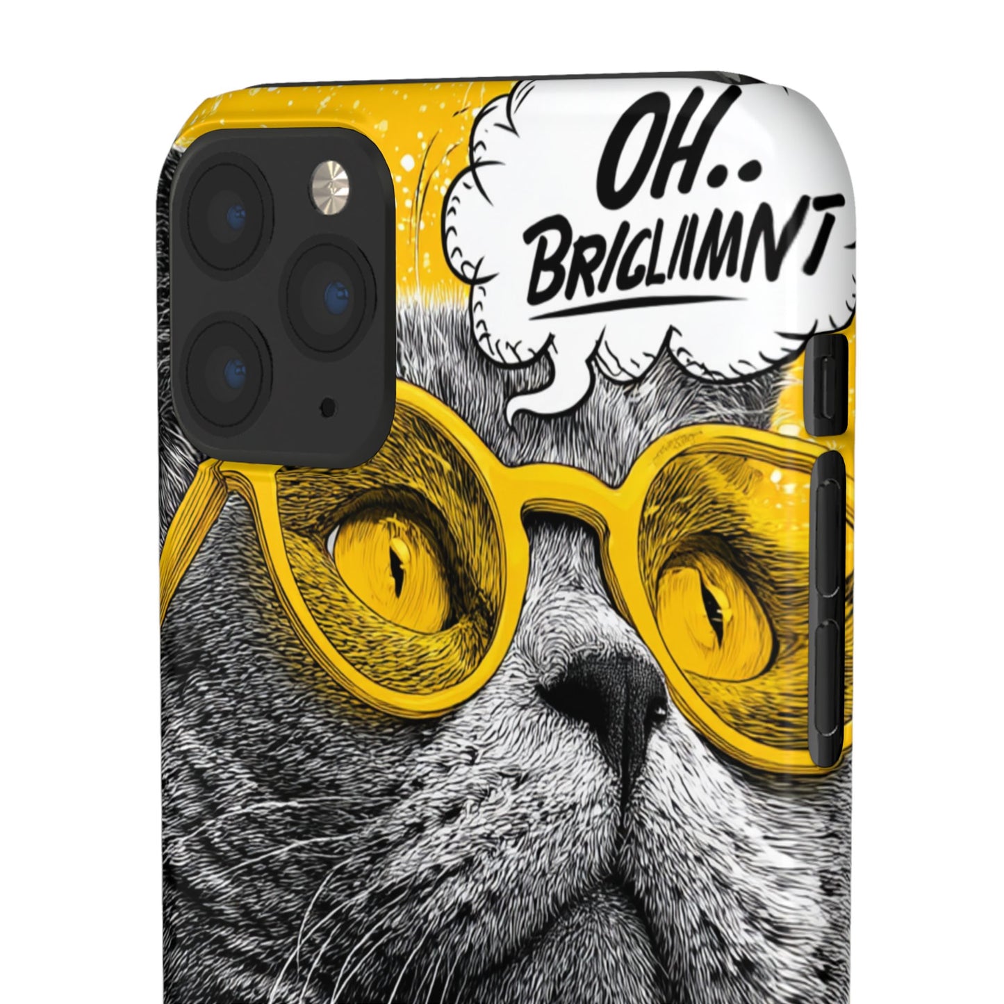 Playful Cat Snap Case - Quirky Phone Cover for Cat Lovers, Gift for Pet Enthusiasts, Funny Accessory for Any Occasion