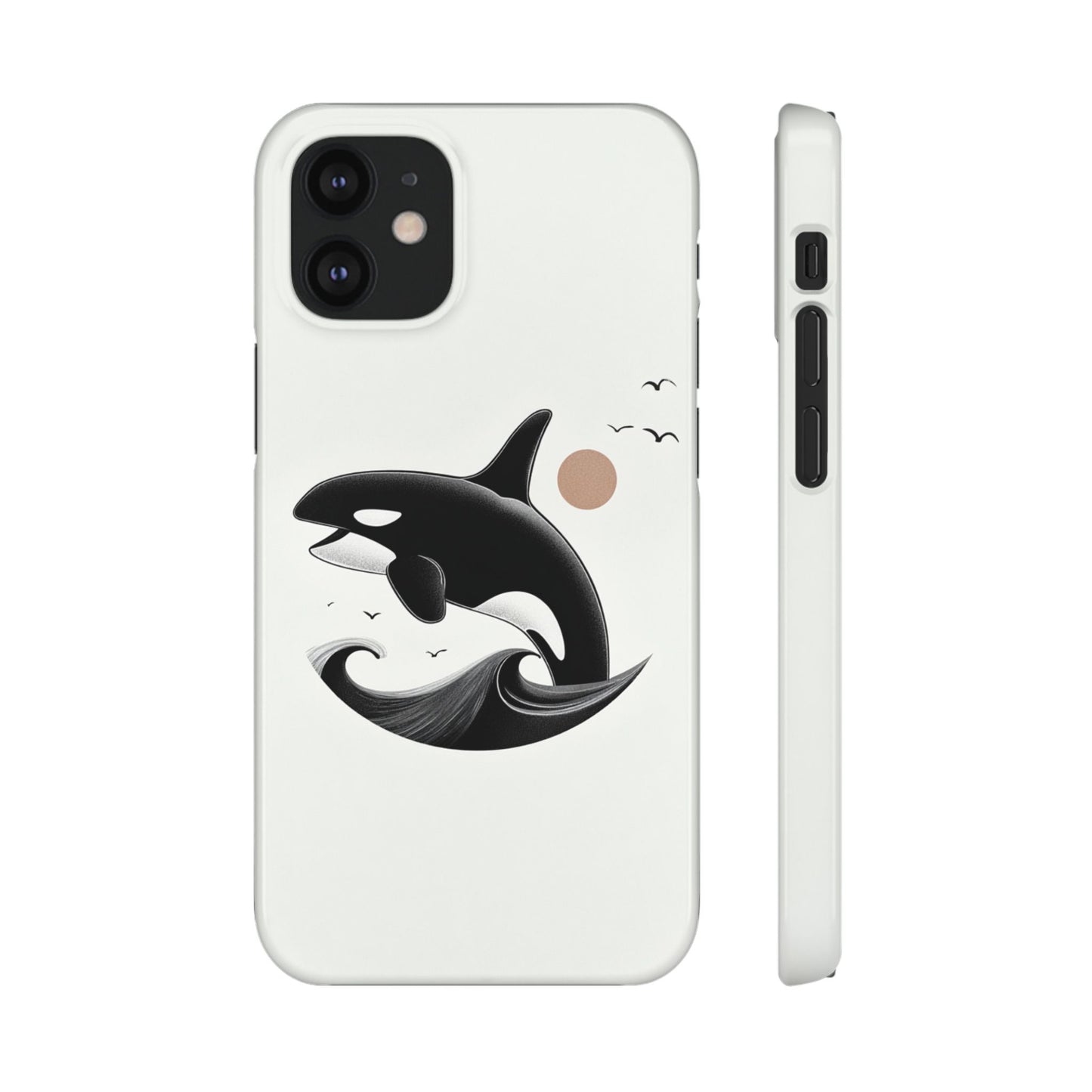 Whale Splash Phone Case | Ocean Lover Gift, Marine Art, Snap Cases, Cute Whale Design, Custom Phone Accessories
