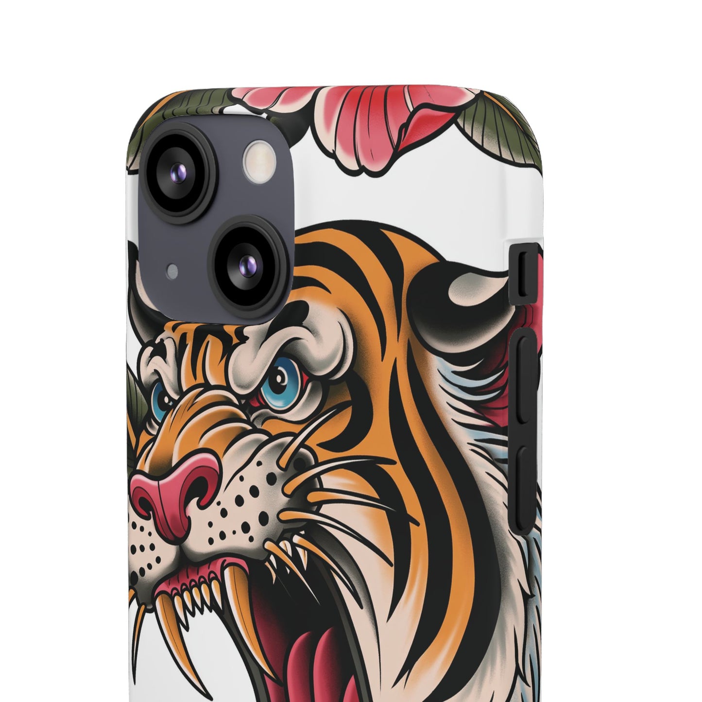 Tiger Floral Phone Case — Vintage Roaring Tiger Snap Case