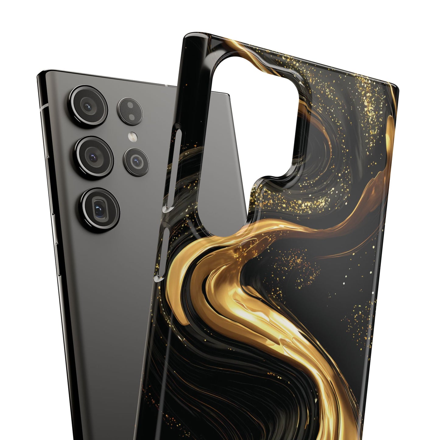 Elegant Gold Swirl Snap Case - Stylish Phone Cover, Modern Accessory, Gift for Her, Luxe Phone Case, Trendy Decor