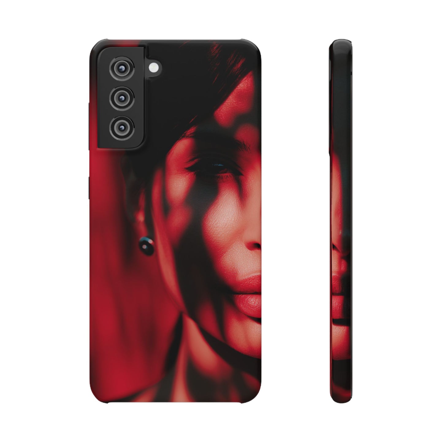 Stylish Snap Cases for Phone, Artistic Phone Cover, Unique Gifts, Red Aesthetic Case, Trendy Accessory, Vibrant Protection