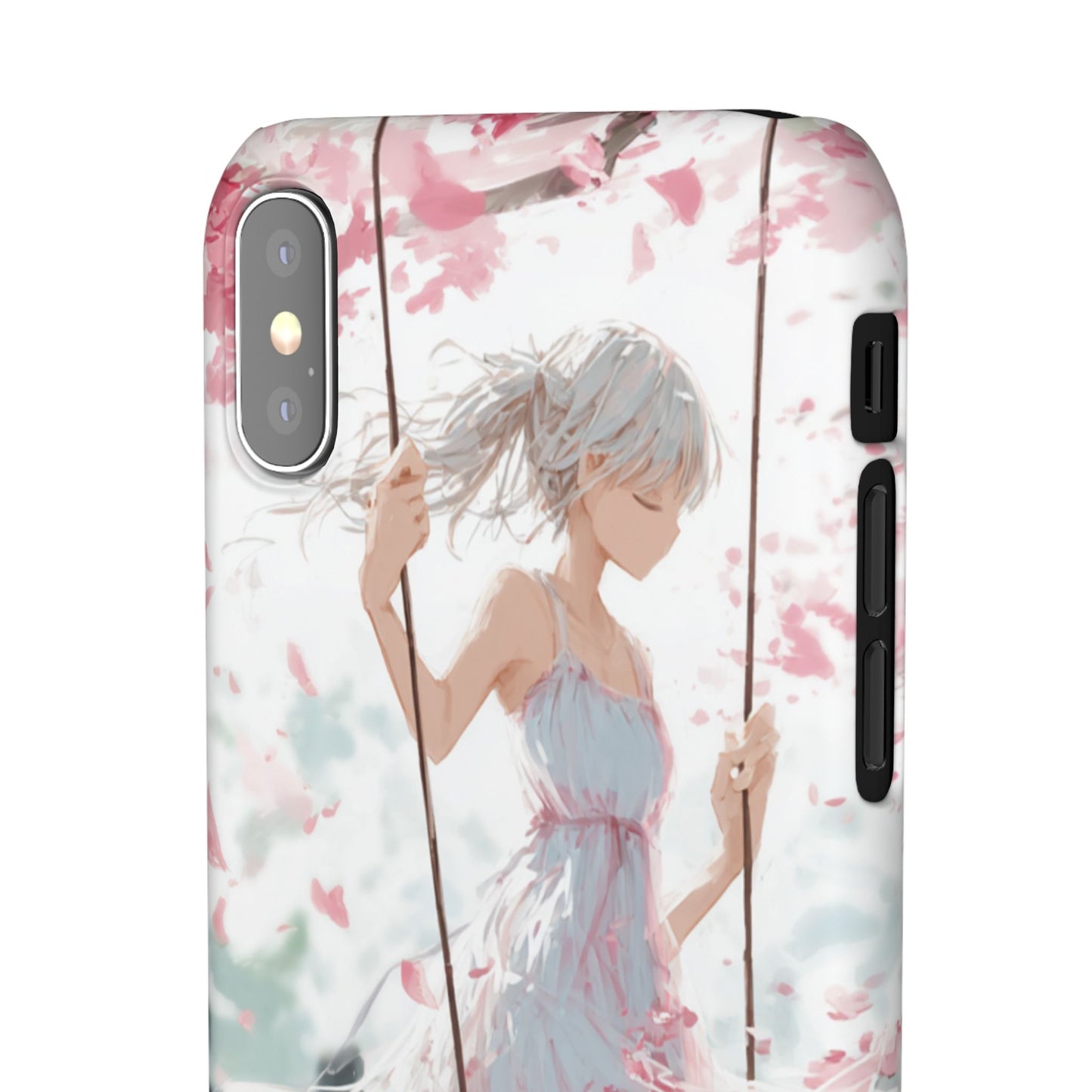 Elegant Floral Snap Cases for iPhone, Personalized Phone Covers, Cute Spring Gifts, Anime Aesthetic Accessories, Flower-themed Cell [...]