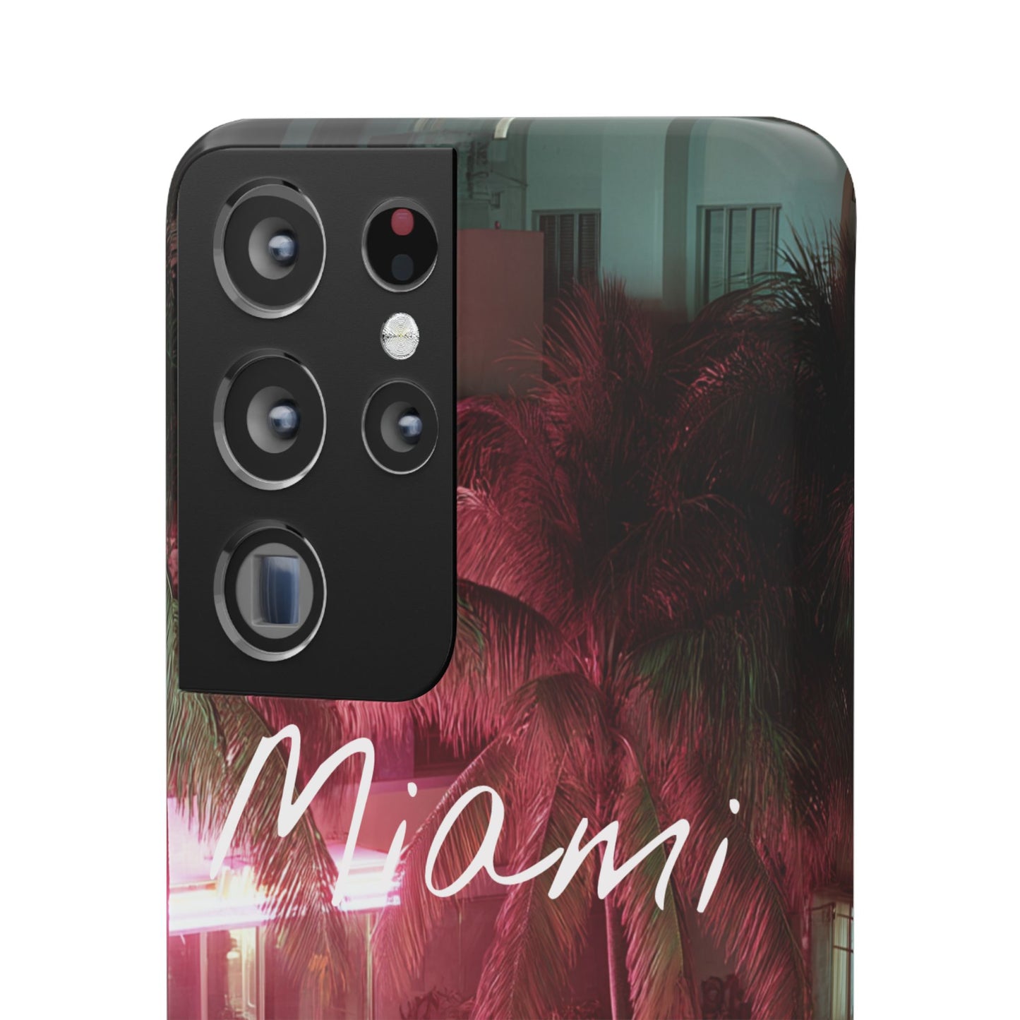 Miami Vibes Snap Case, Tropical Phone Cover, Summer Accessory, Gift for Travel Lovers, Neon Aesthetic, Beach-themed Tech