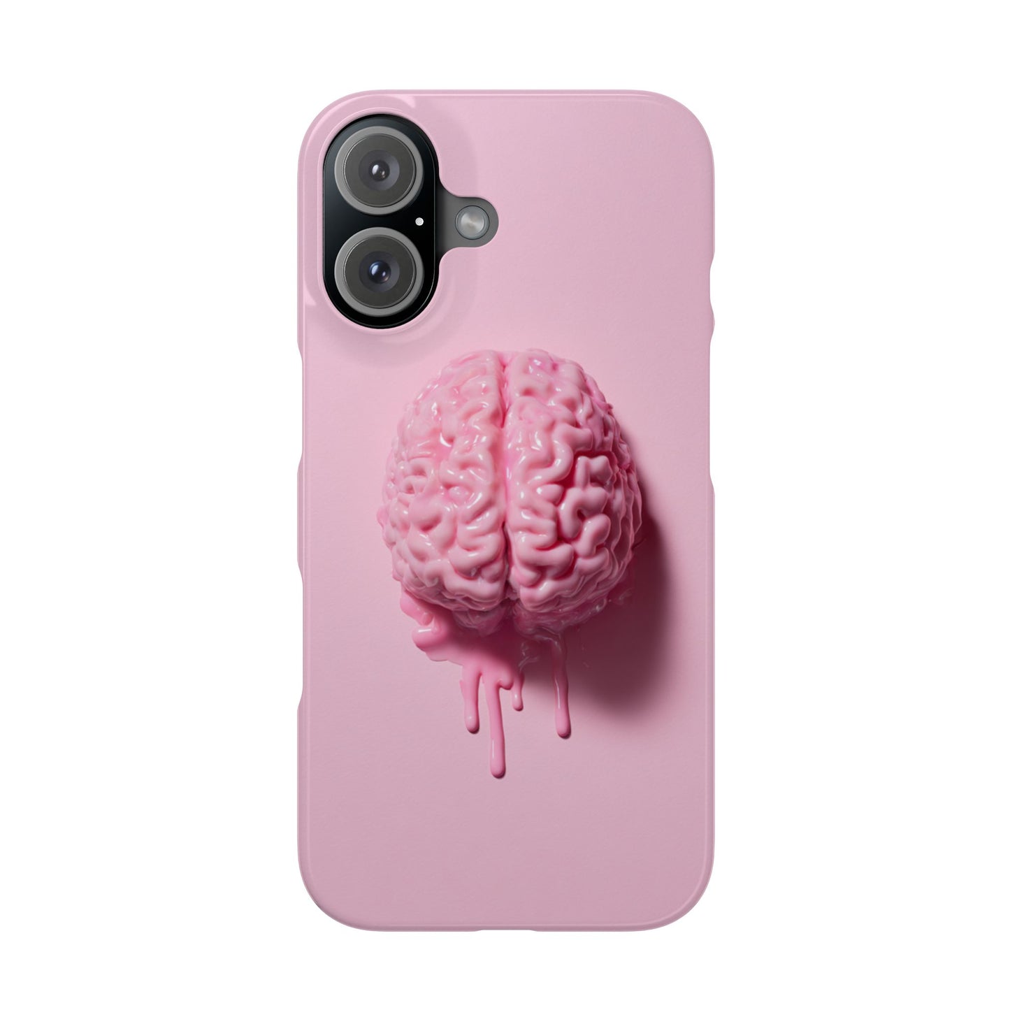 Slim Cases, Brain Design Phone Case With Card Holder, Cute Tech Accessory, Unique Gift for Students, Stylish Phone Protection, Valentine's