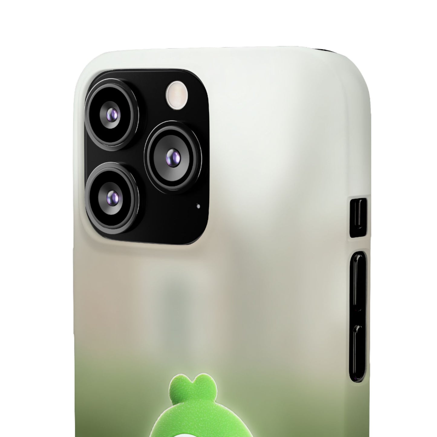 Cute Green Creature Phone Case, Snap Cases, Green Monster Phone Cover, Fun Phone Accessory, Playful Gift for Kids