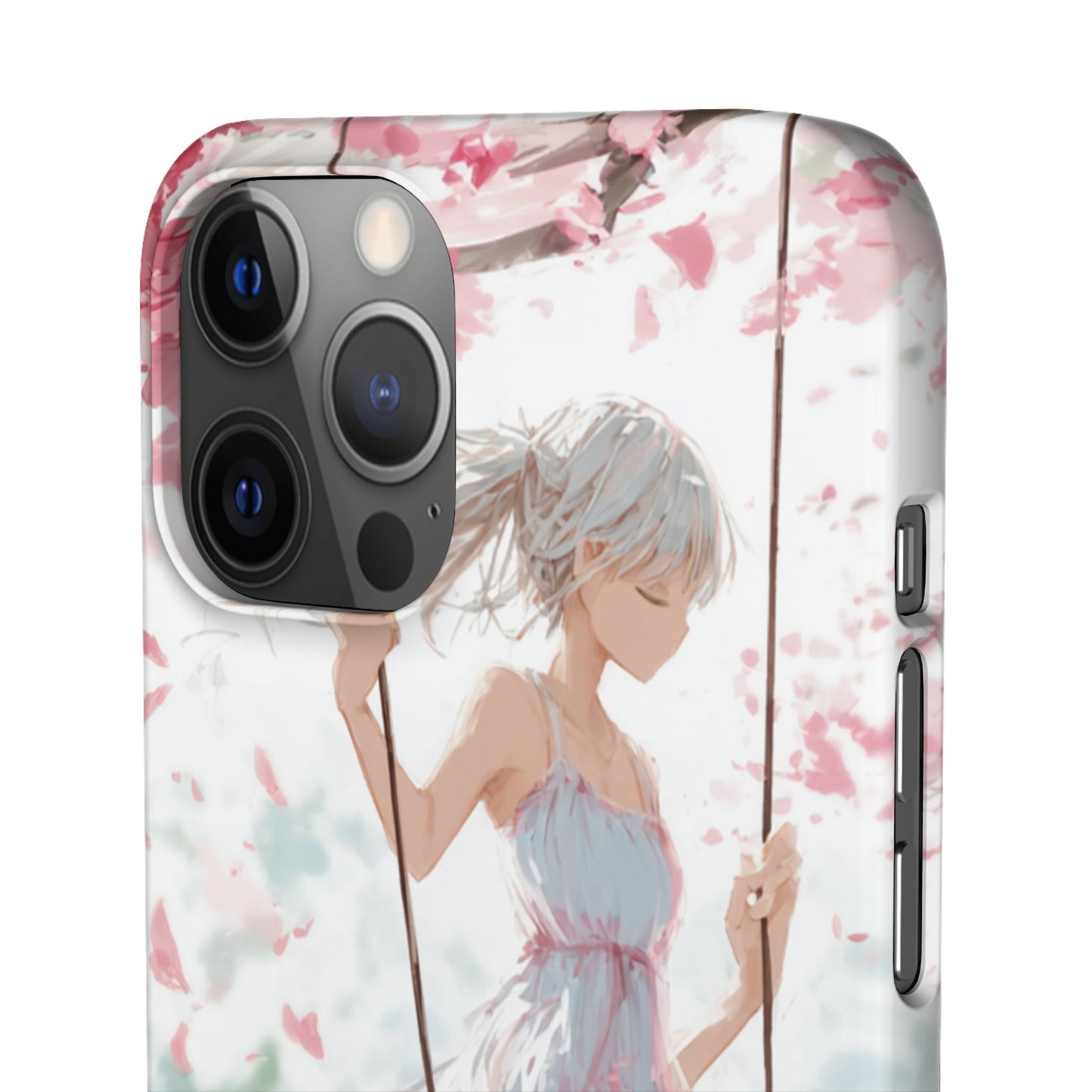 Elegant Floral Snap Cases for iPhone, Personalized Phone Covers, Cute Spring Gifts, Anime Aesthetic Accessories, Flower-themed Cell [...]