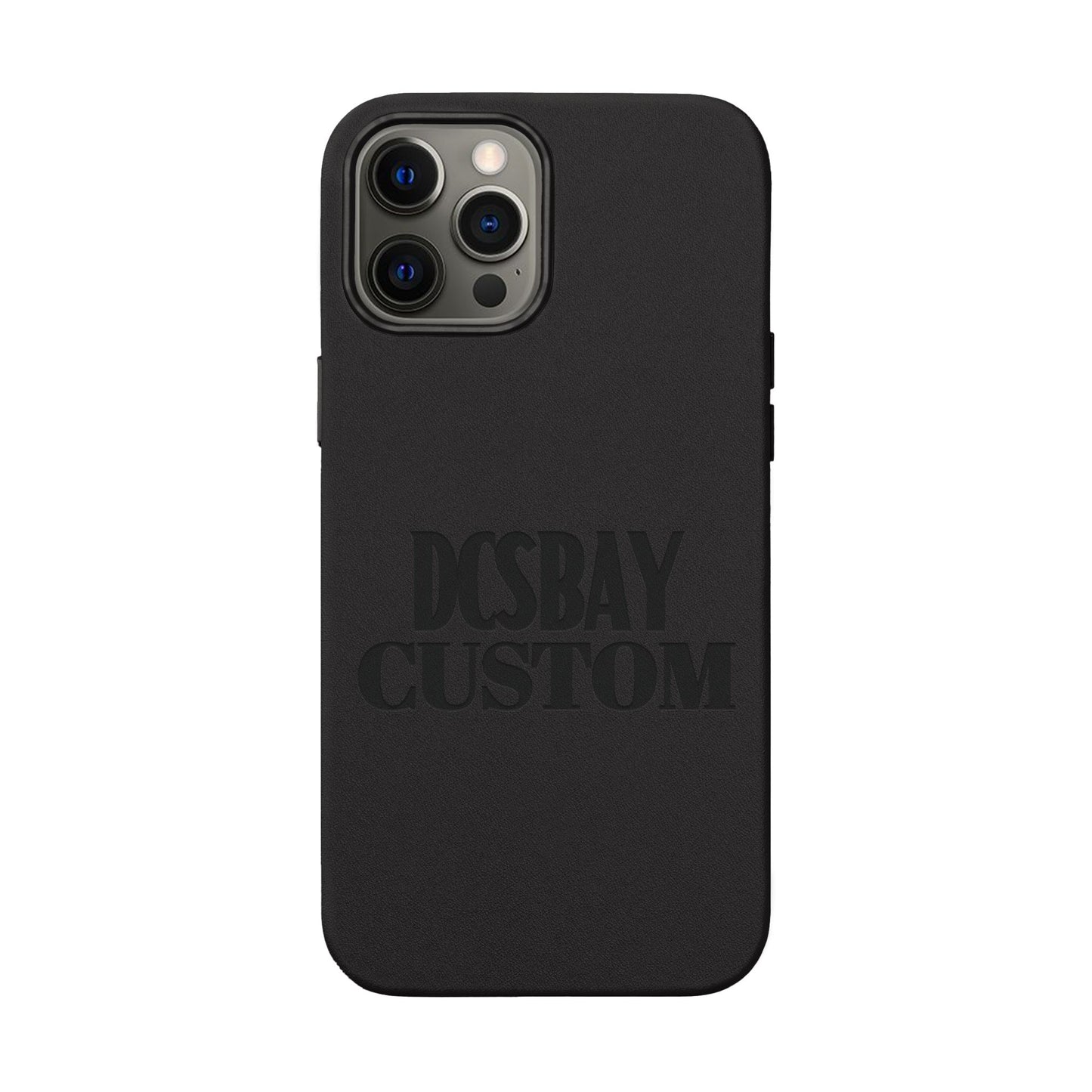 Engraved PU Leather Phone Case — Minimal Bear Silhouette