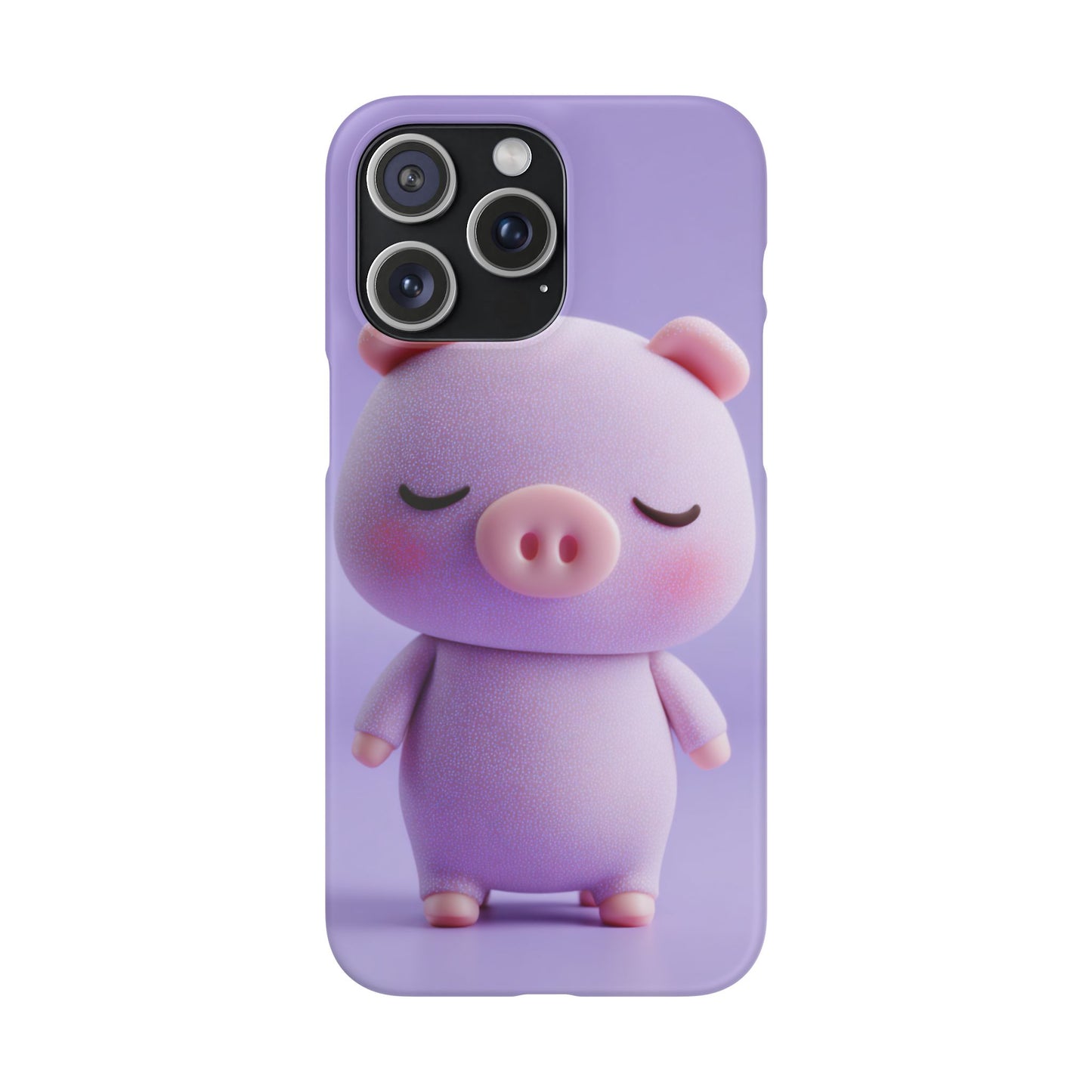 Cute Pig Snap Case for iPhone, Animal Lovers Phone Cover, Kawaii Aesthetic Accessory, Birthday Gift, Unique Phone Protection