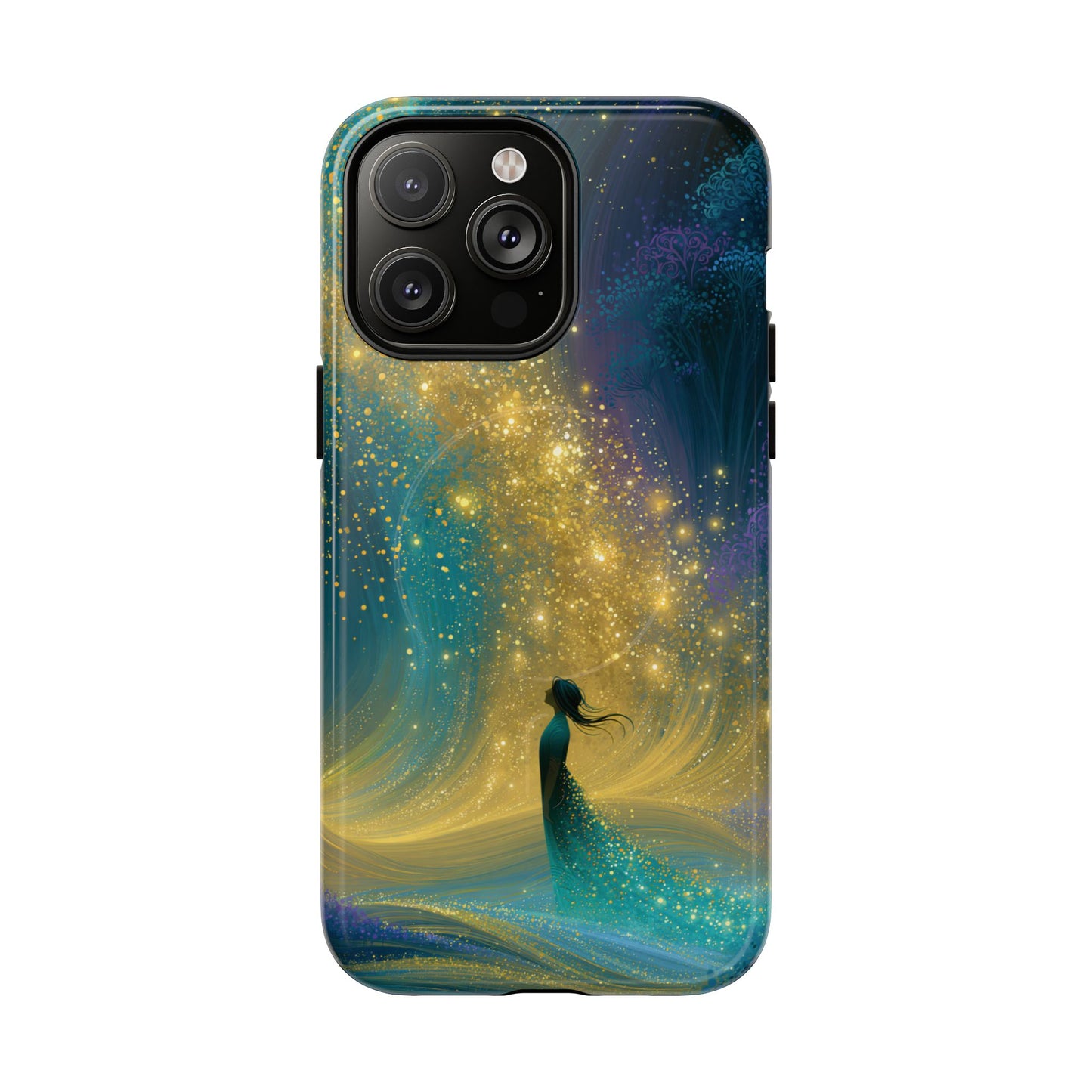 Mystical Nightfall Phone Case — Starry Silhouette Tough Magnetic Case