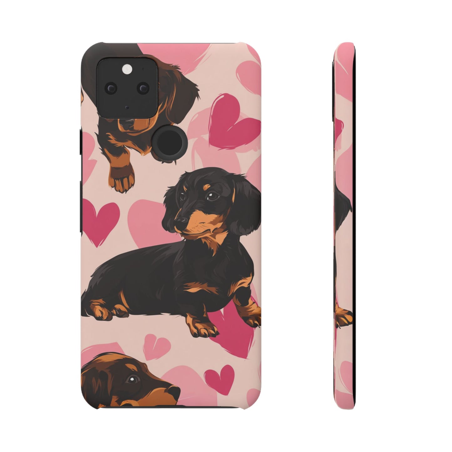 Pink Dachshund Love Phone Case for Iphone and Samsung Customistion and Free Shipping Avvialable