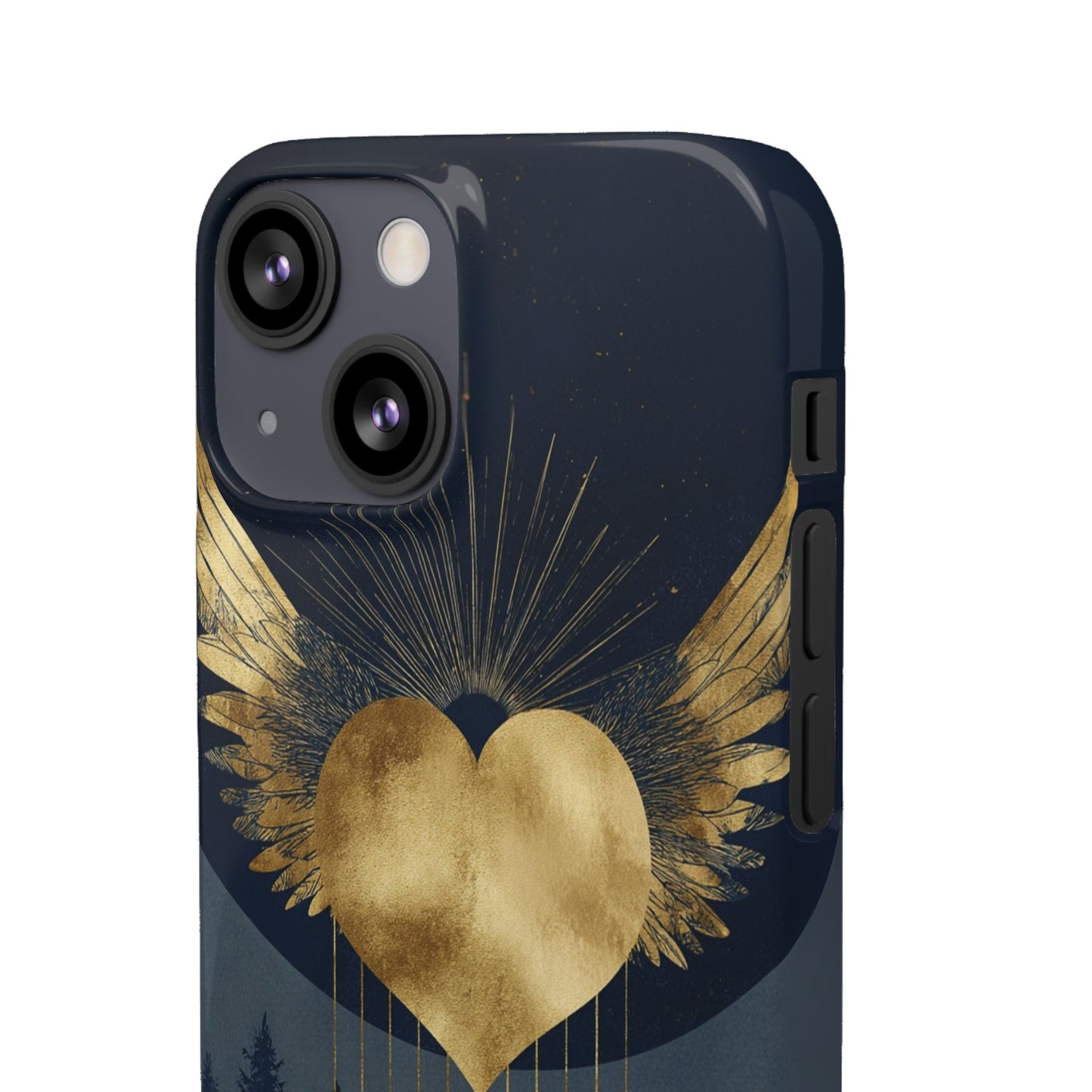 Heart Wing Snap Case, Elegant Phone Cover, Unique Gift, Artistic Accessory, Protective Case for Love and Romance