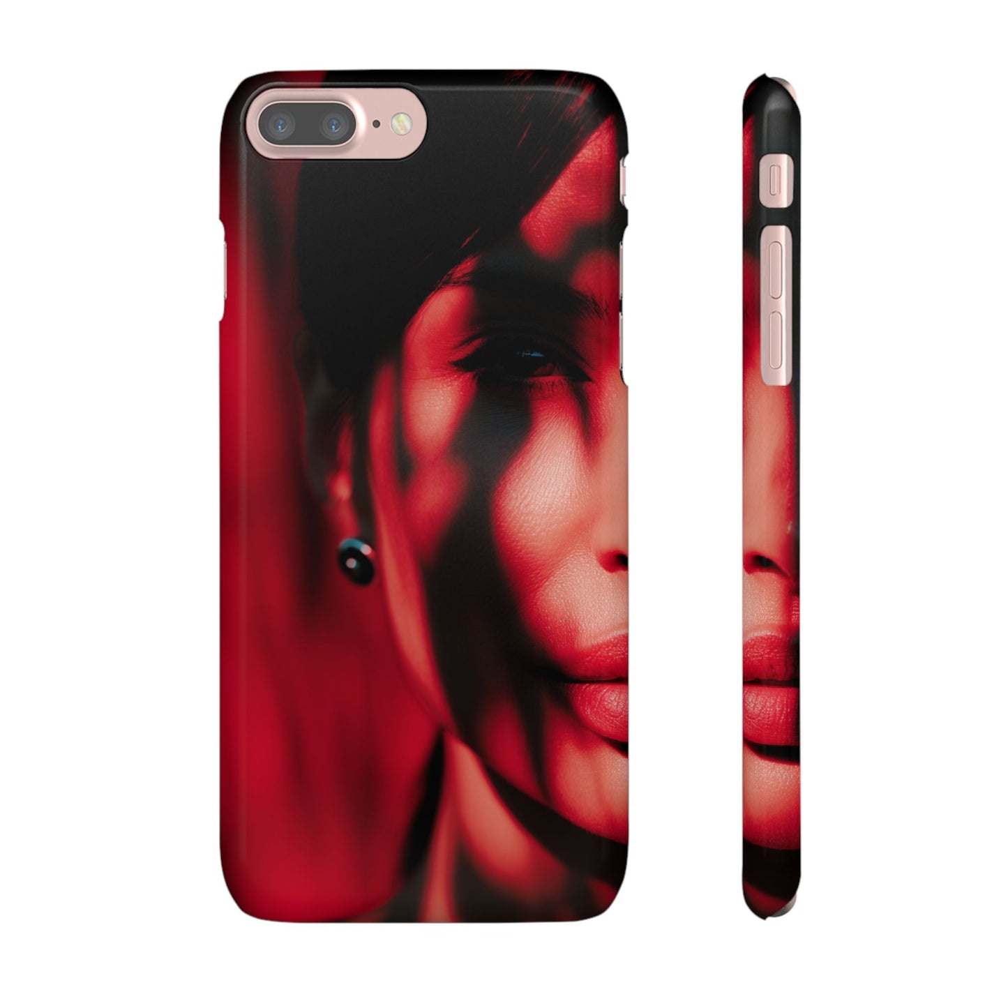 Stylish Snap Cases for Phone, Artistic Phone Cover, Unique Gifts, Red Aesthetic Case, Trendy Accessory, Vibrant Protection