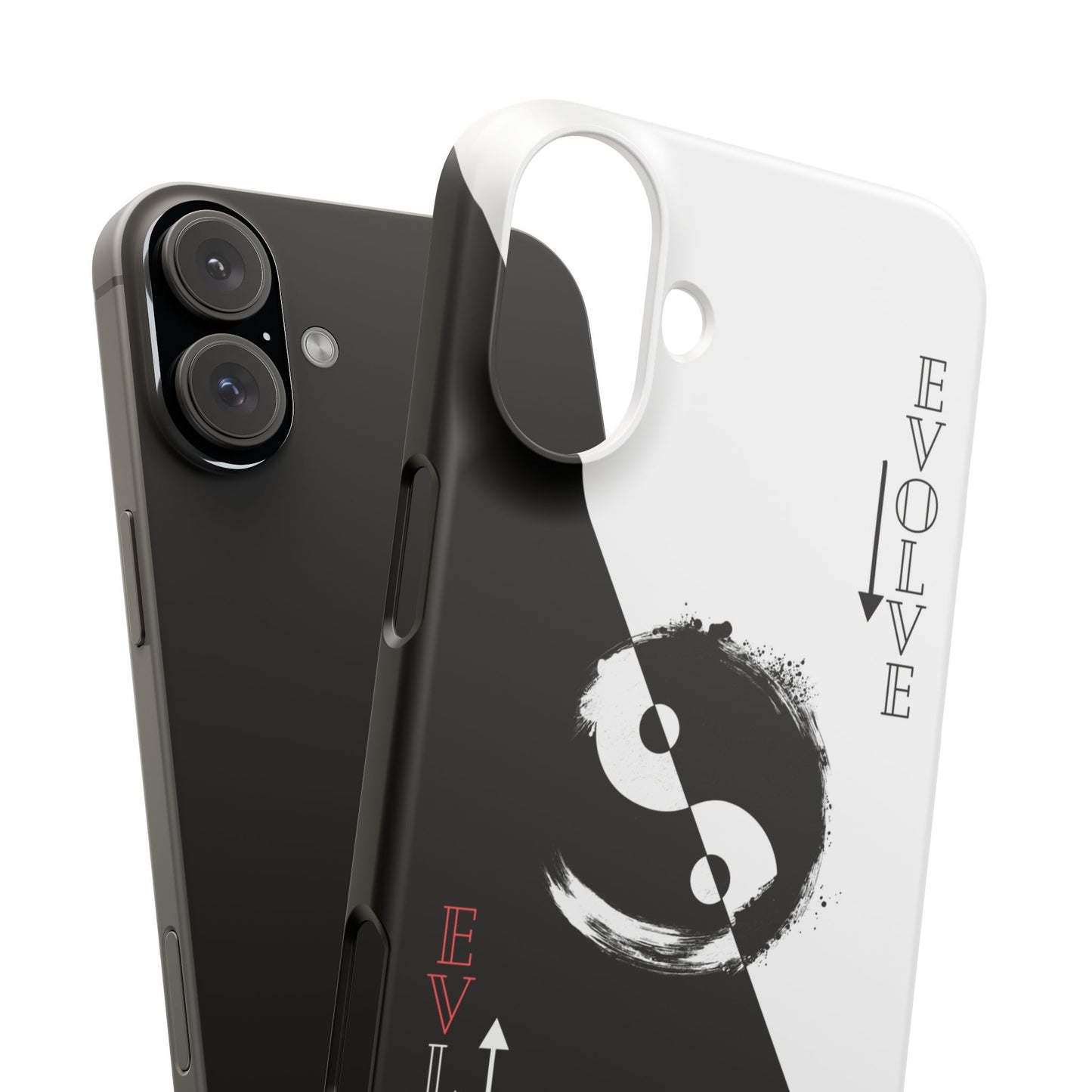 Yin Yang Evolve Black and White Snap Case Cover for iPhone and Samsung
