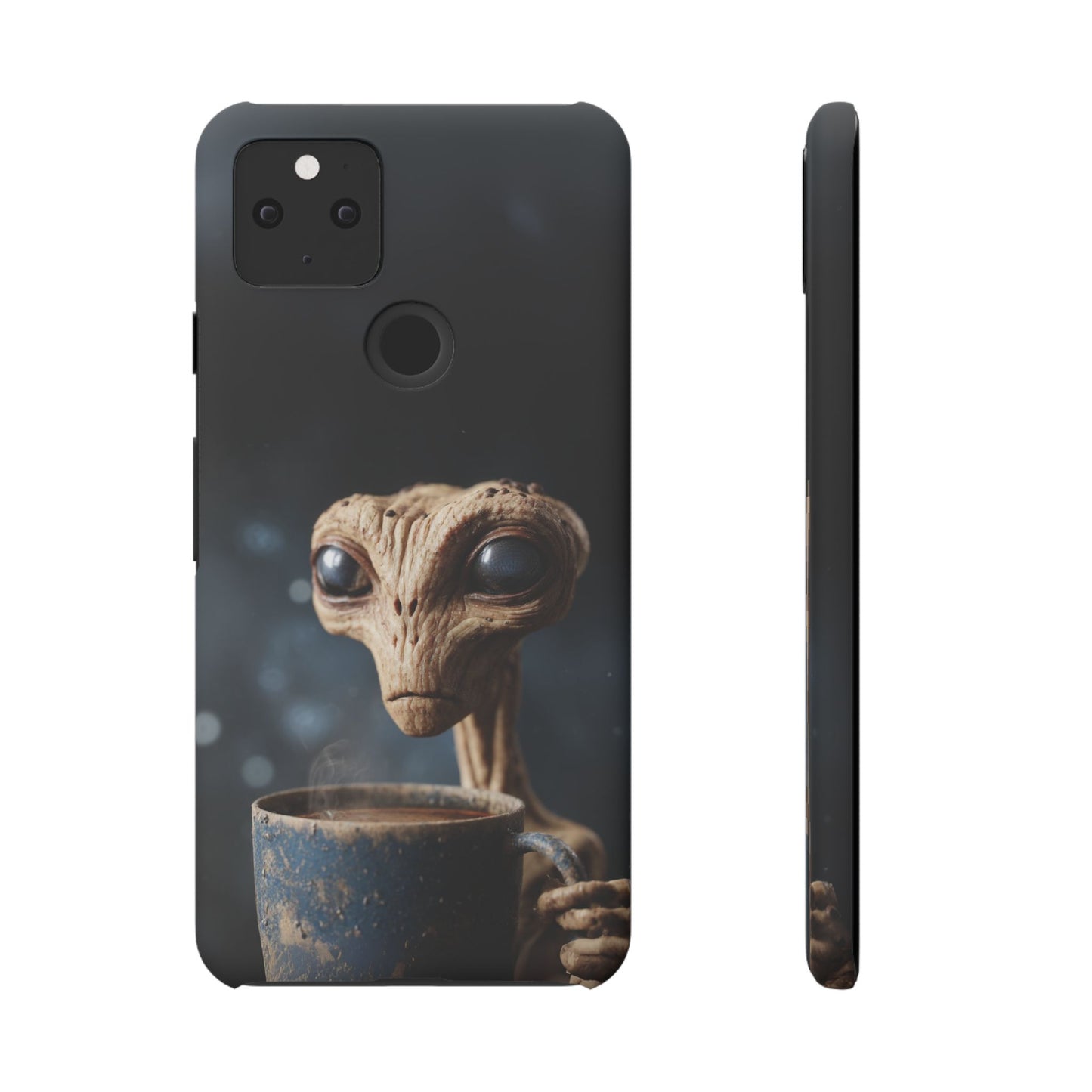 Alien Coffee Snap Case, Unique Phone Cover, Pop Culture Accessory, Gift for Sci-Fi Lovers, Customizable Phone Case