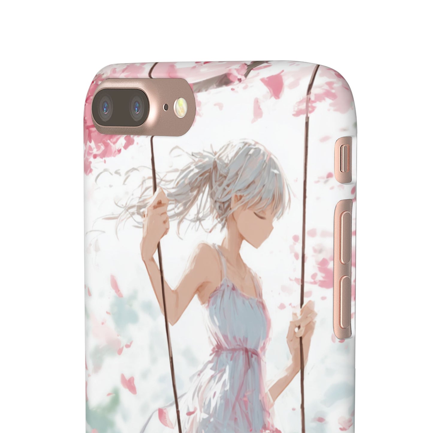 Elegant Floral Snap Cases for iPhone, Personalized Phone Covers, Cute Spring Gifts, Anime Aesthetic Accessories, Flower-themed Cell [...]