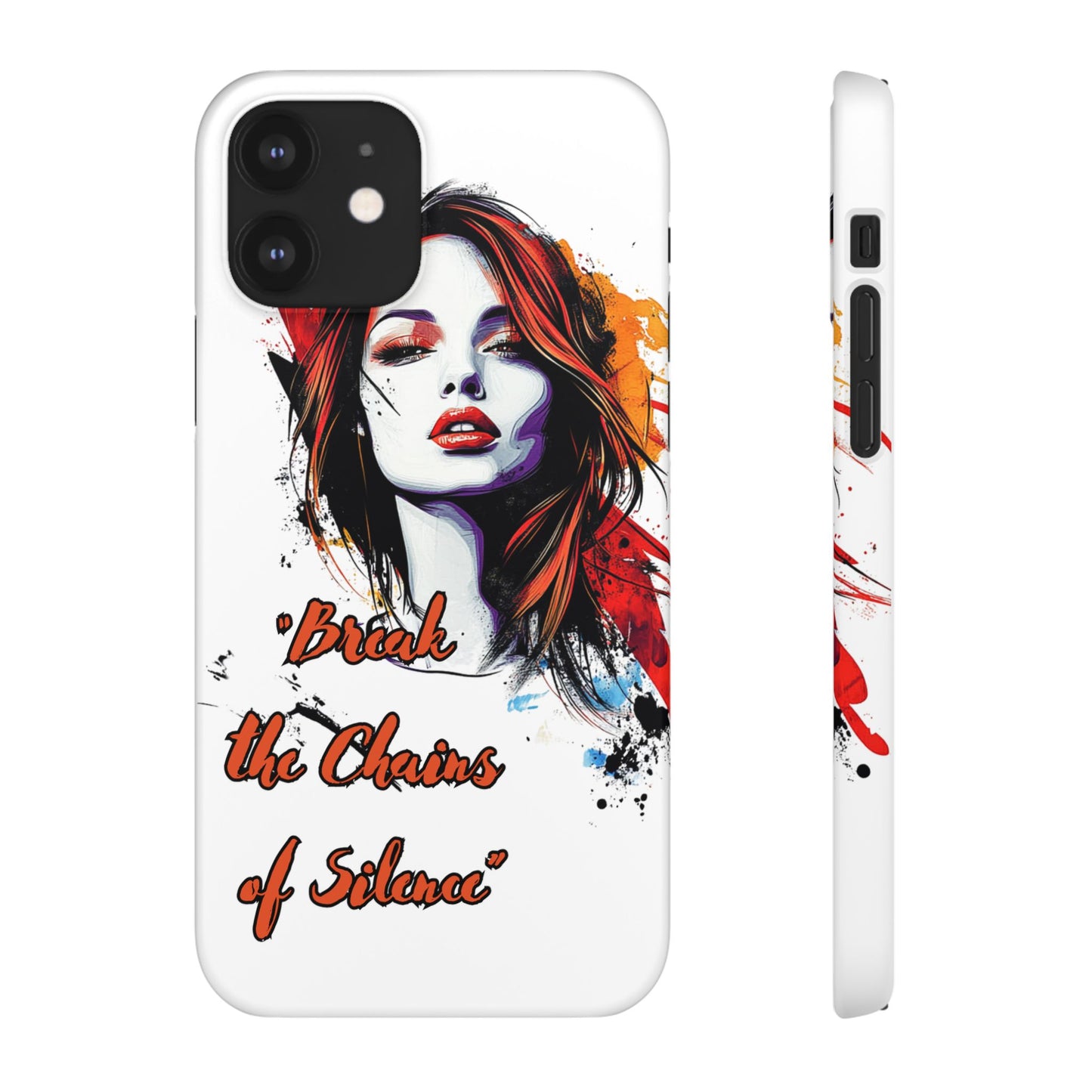 Empowering Art Snap Cases, Phone Cover, Break the Chains of Silence, Unique Gift, Inspirational Tech Accessories
