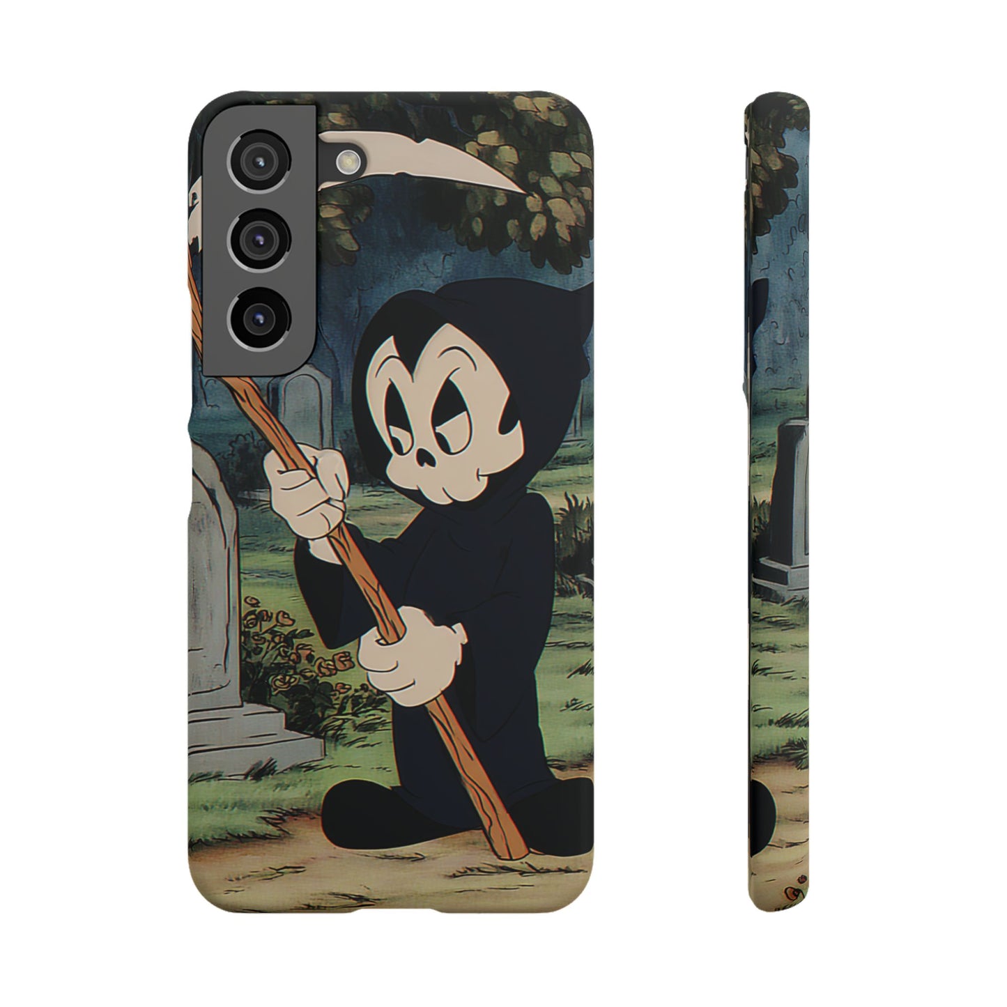Grim Reaper Snap Case, Halloween Phone Case, Cute Death Phone Cover, Spooky Accessories, Unique Phone Protector