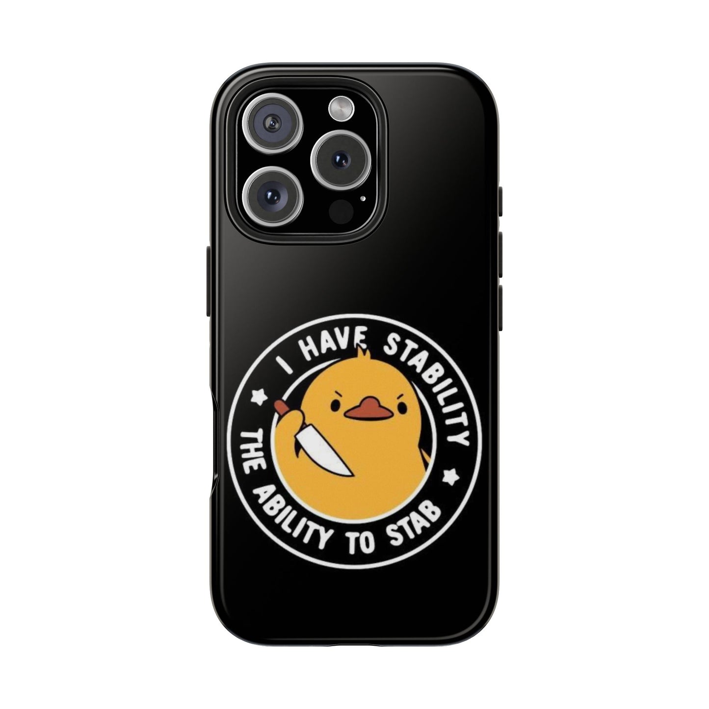 Funny Duck iPhone 17 Tough Phone Case | Cute Cartoon Duck, Protective Hard Shell