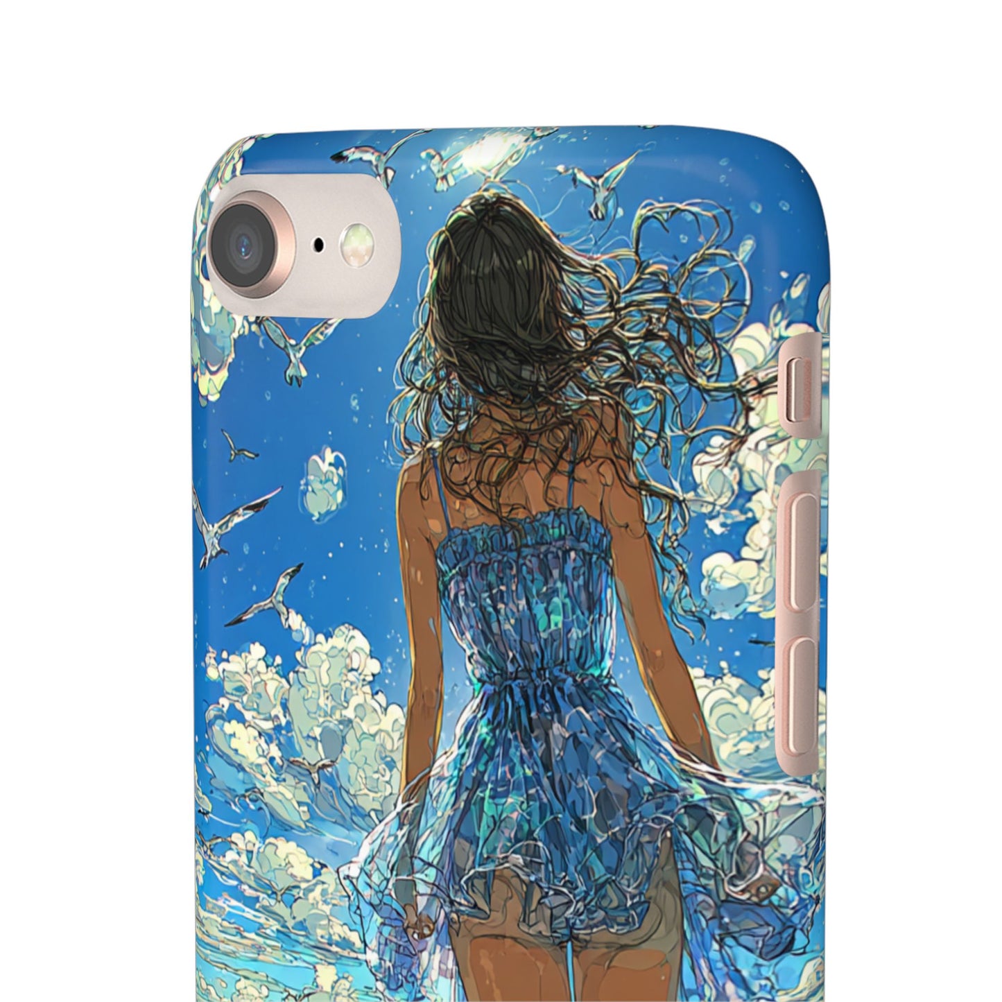 Summer Breeze Snap Case, Ocean Art Phone Cover, Beach Vibes Cell Case, Gift for Her, Custom Phone Accessory