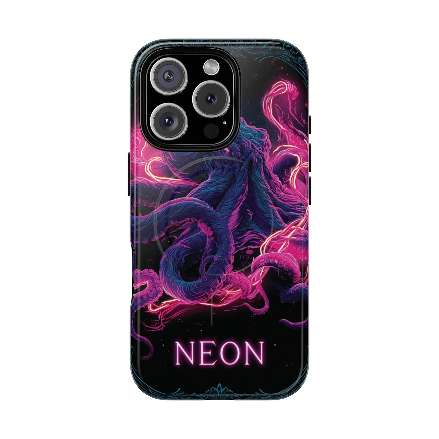 Neon Octopus Phone Case — Tough Magnetic Protective Cover