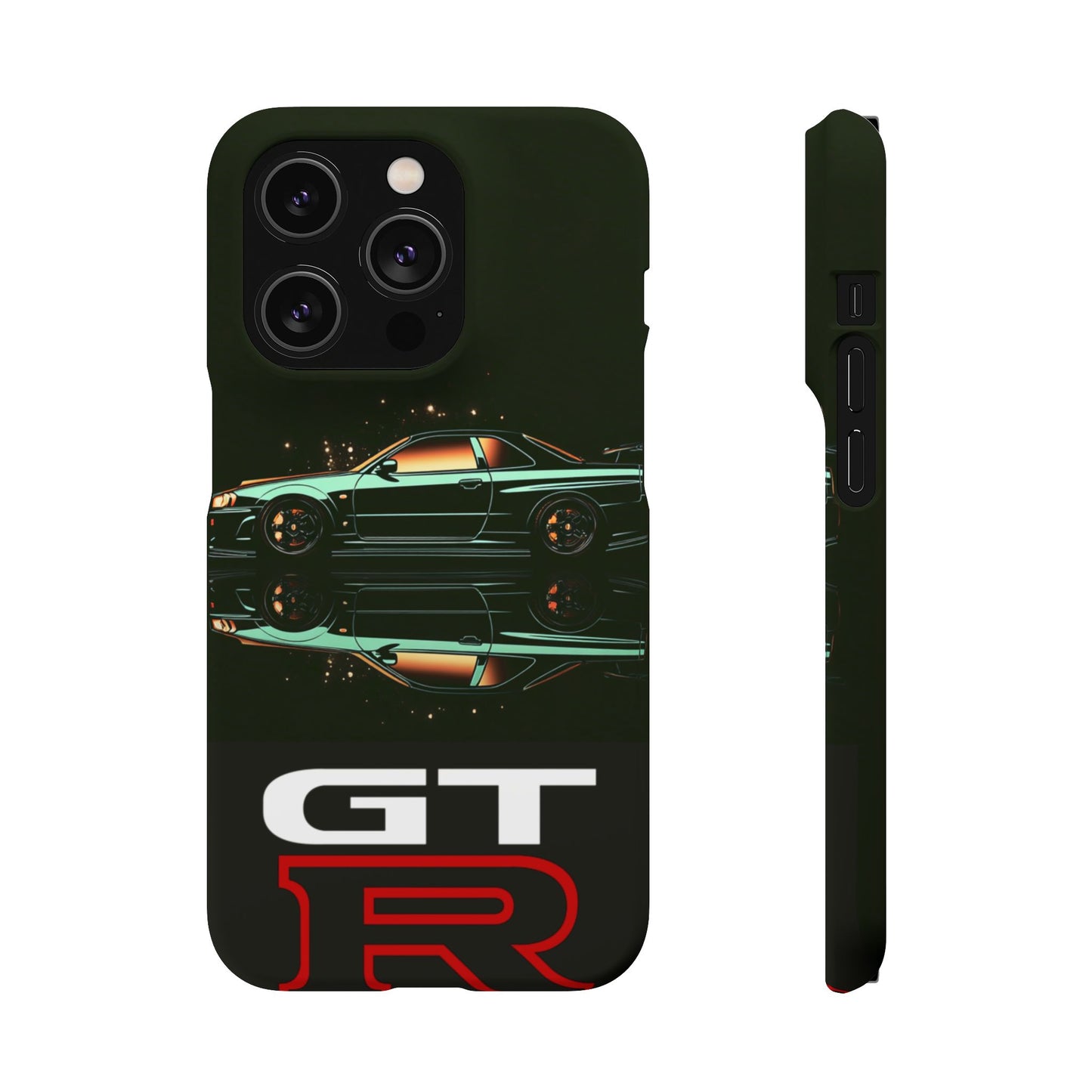 Green Skyleine R34 GTR Art Snap Case and Protective Phone Cover For iPhone and Samsung