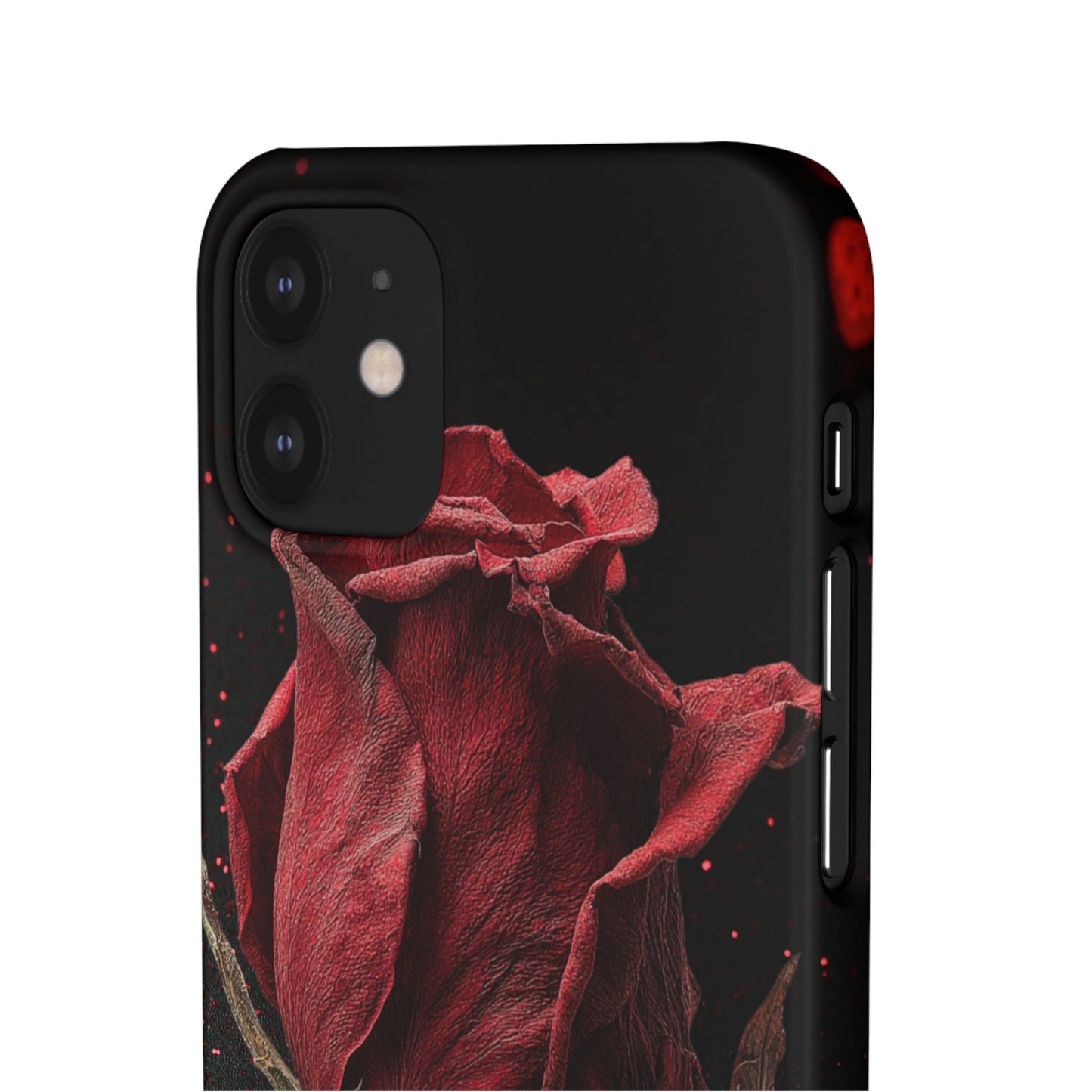 Romantic Rose Snap Case, Floral Phone Cover, Valentines Day Gift, Trendy Mobile Accessory, Heart Design Case, Elegant Phone Protector