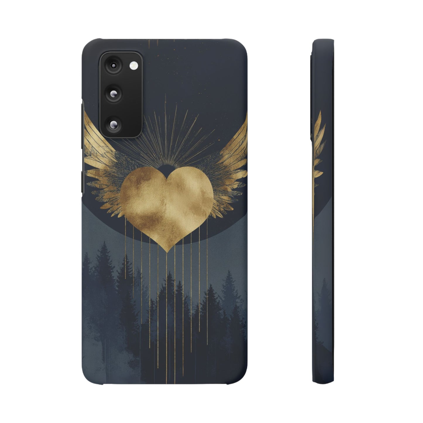Heart Wing Snap Case, Elegant Phone Cover, Unique Gift, Artistic Accessory, Protective Case for Love and Romance