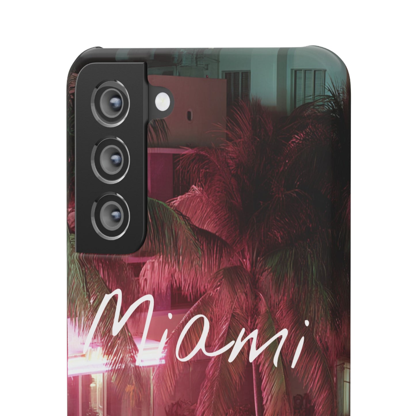 Miami Vibes Snap Case, Tropical Phone Cover, Summer Accessory, Gift for Travel Lovers, Neon Aesthetic, Beach-themed Tech