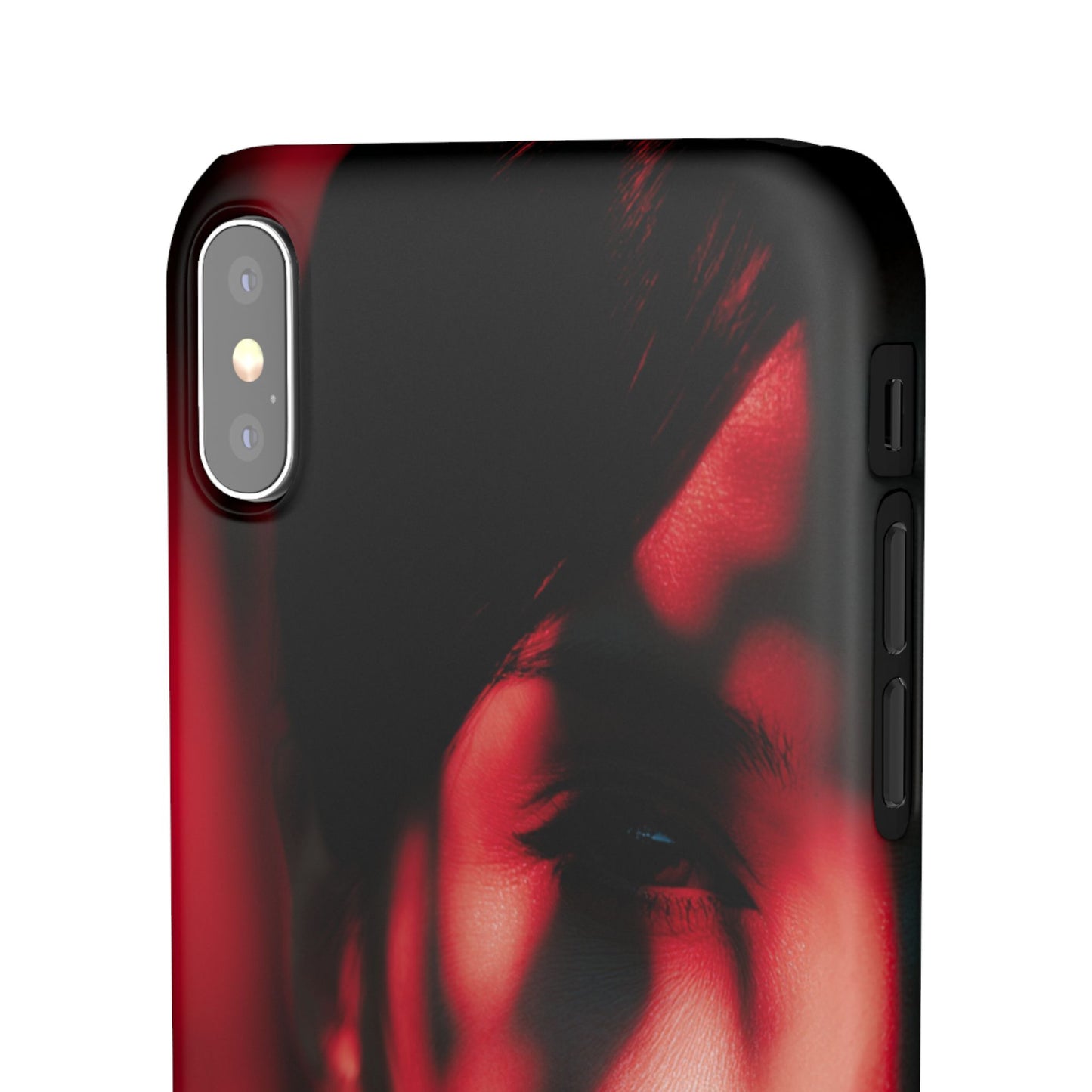 Stylish Snap Cases for Phone, Artistic Phone Cover, Unique Gifts, Red Aesthetic Case, Trendy Accessory, Vibrant Protection